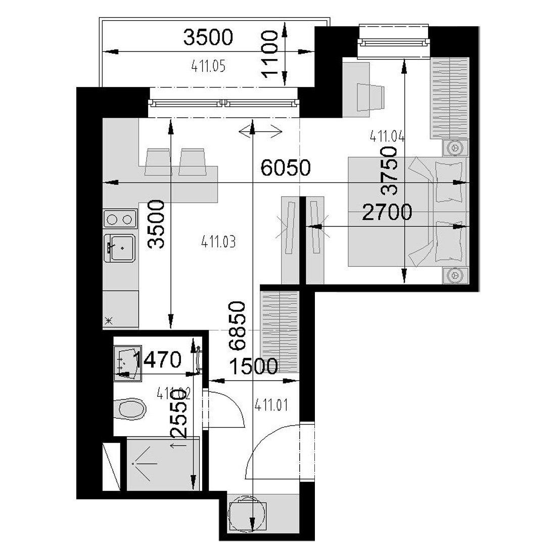 Kaštieľ Bocian - 411 - Pôdorys