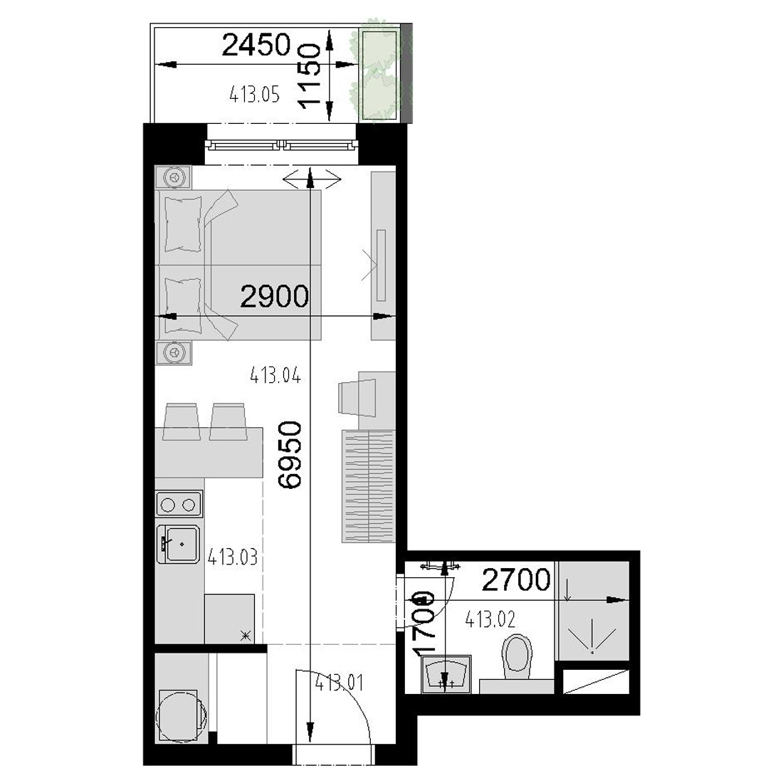 Kaštieľ Bocian - 413 - Pôdorys