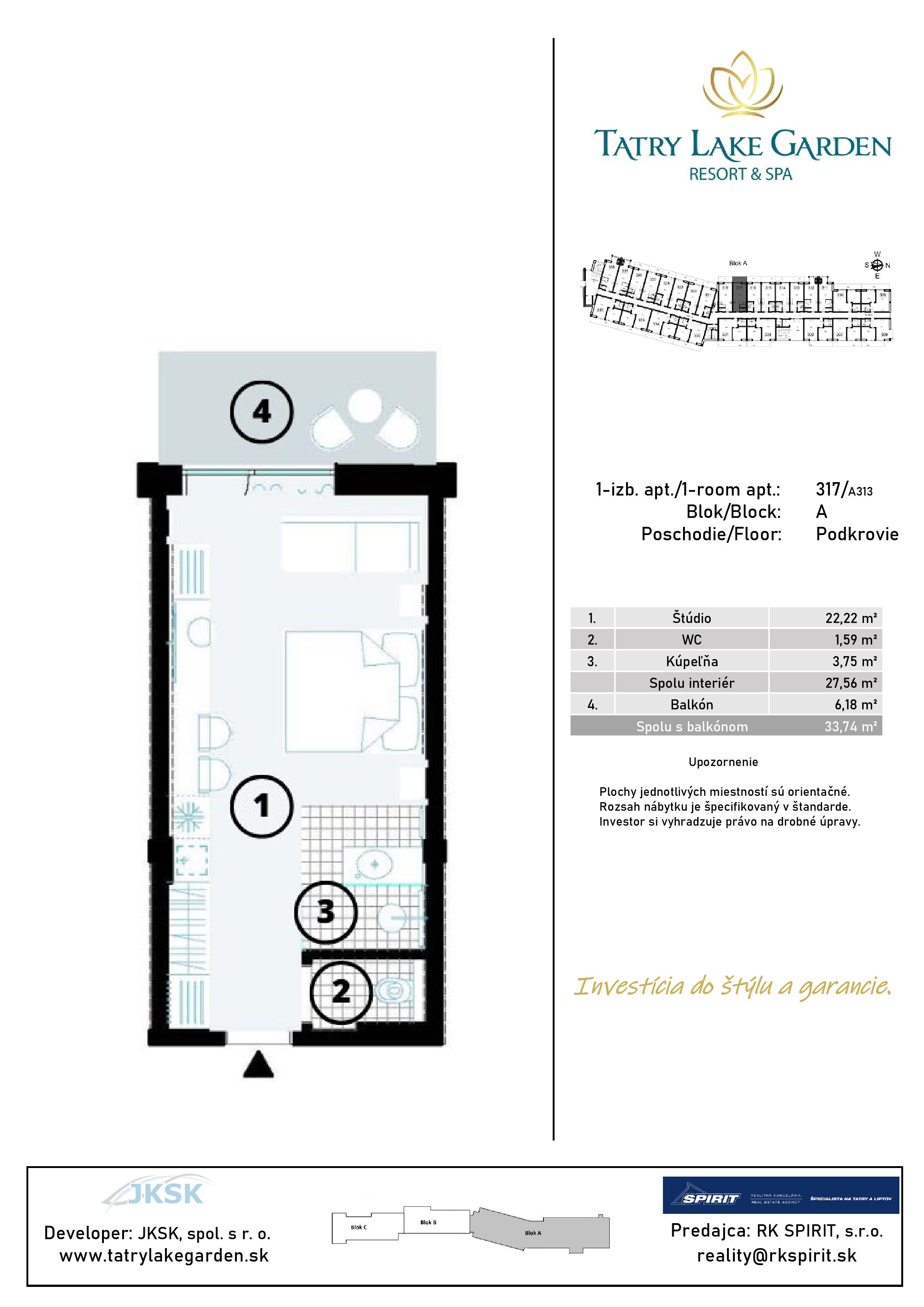 Lake Garden Tatralandia - A-317 - Pôdorys