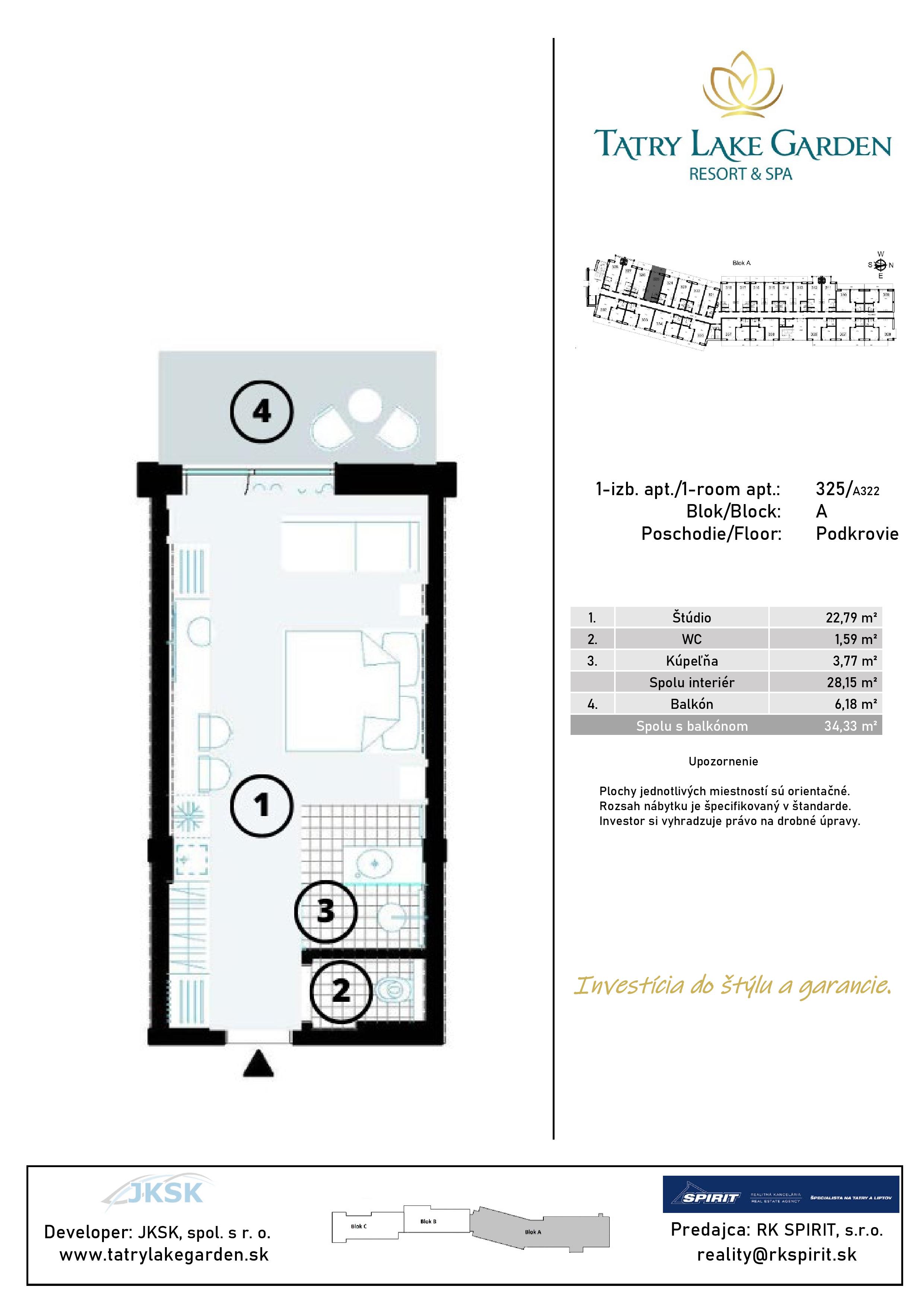 Lake Garden Tatralandia - A-325 - Pôdorys