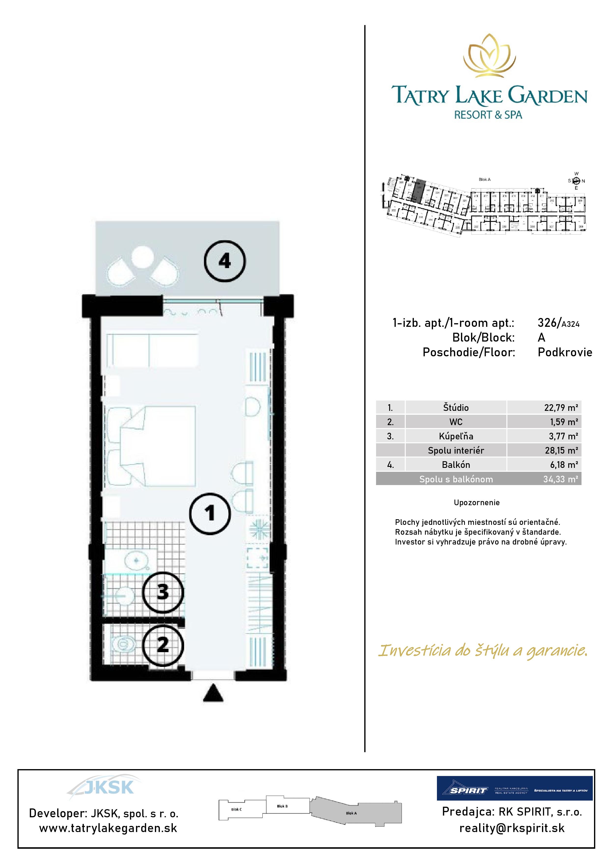 Lake Garden Tatralandia - A-326 - Pôdorys