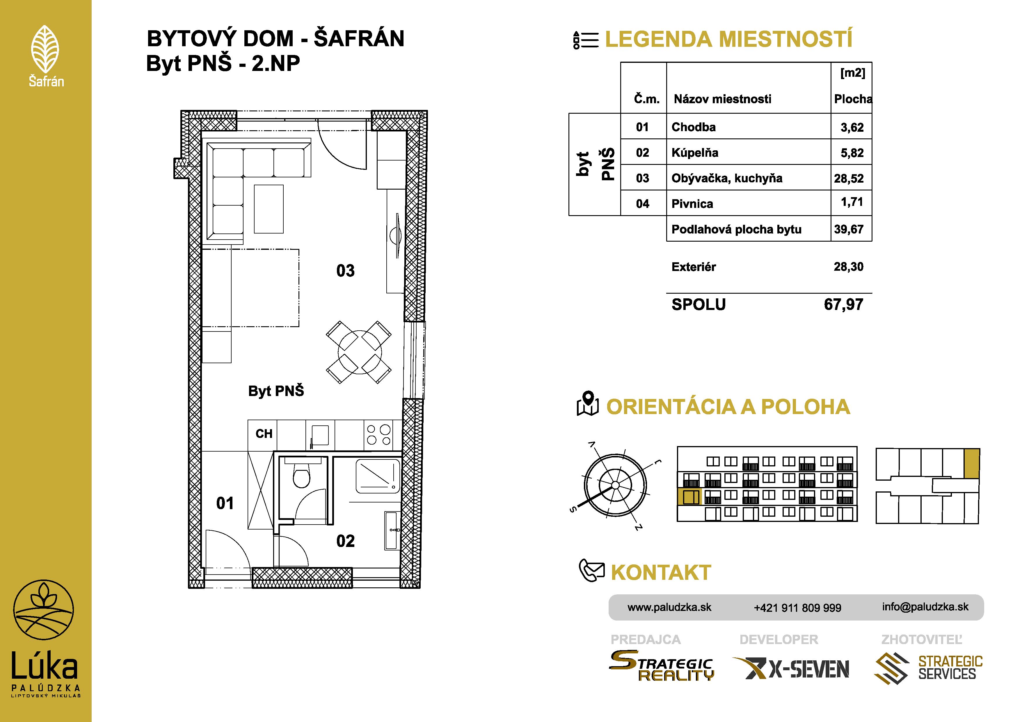 Lúka Palúdzka - PNS - Pôdorys