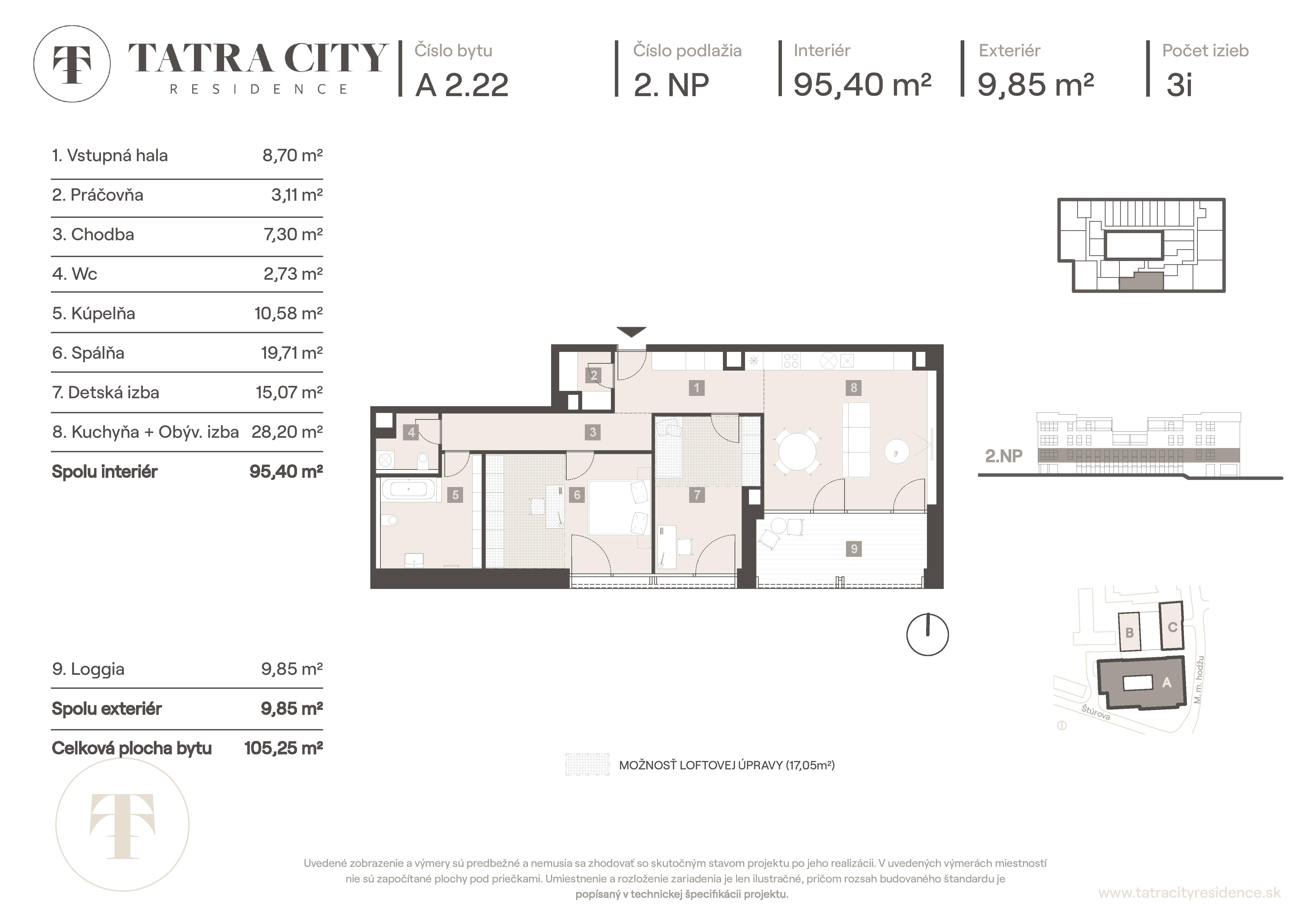 Tatra City Residence - A 2.22 - Pôdorys