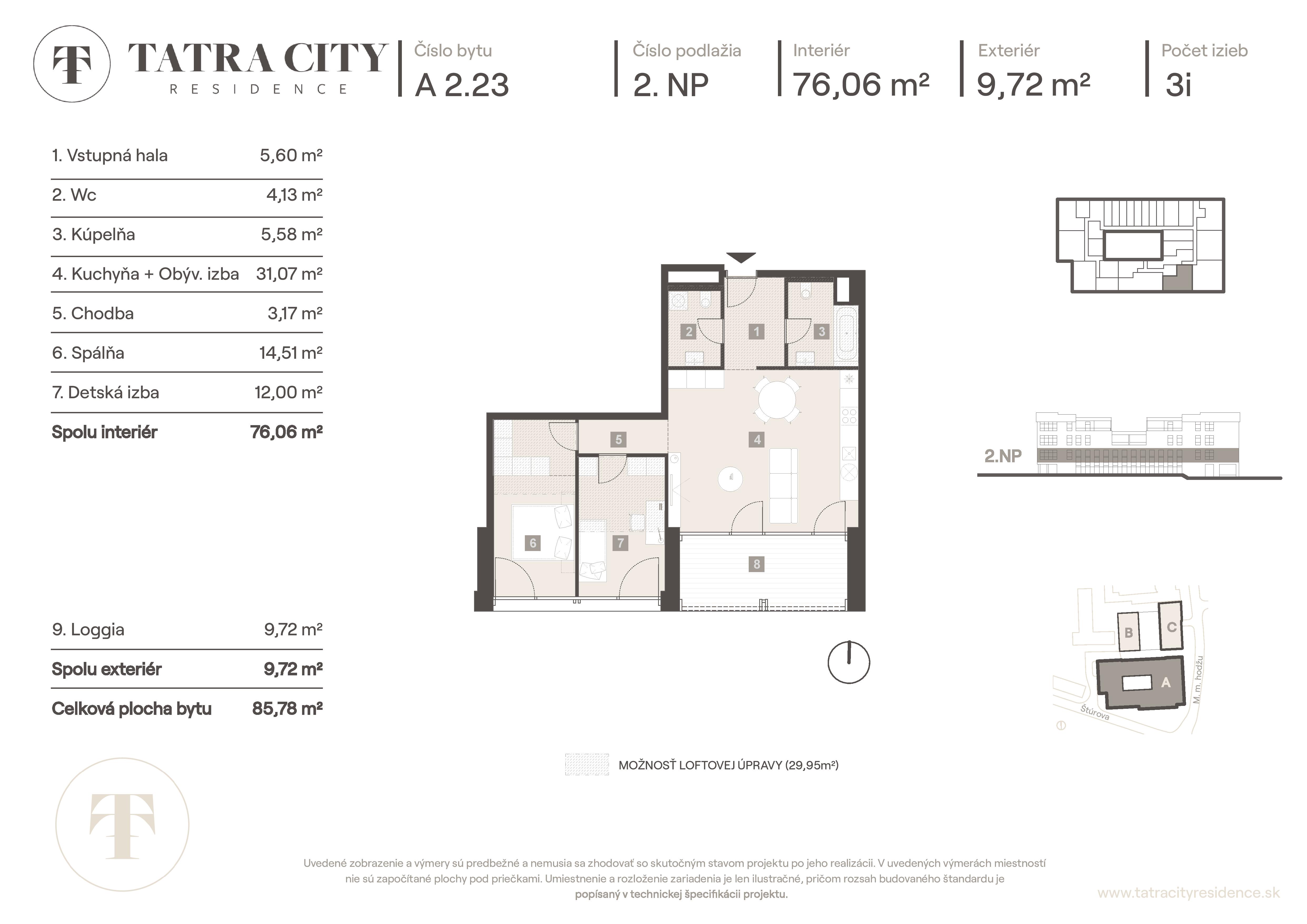Tatra City Residence - A 2.23 - Pôdorys