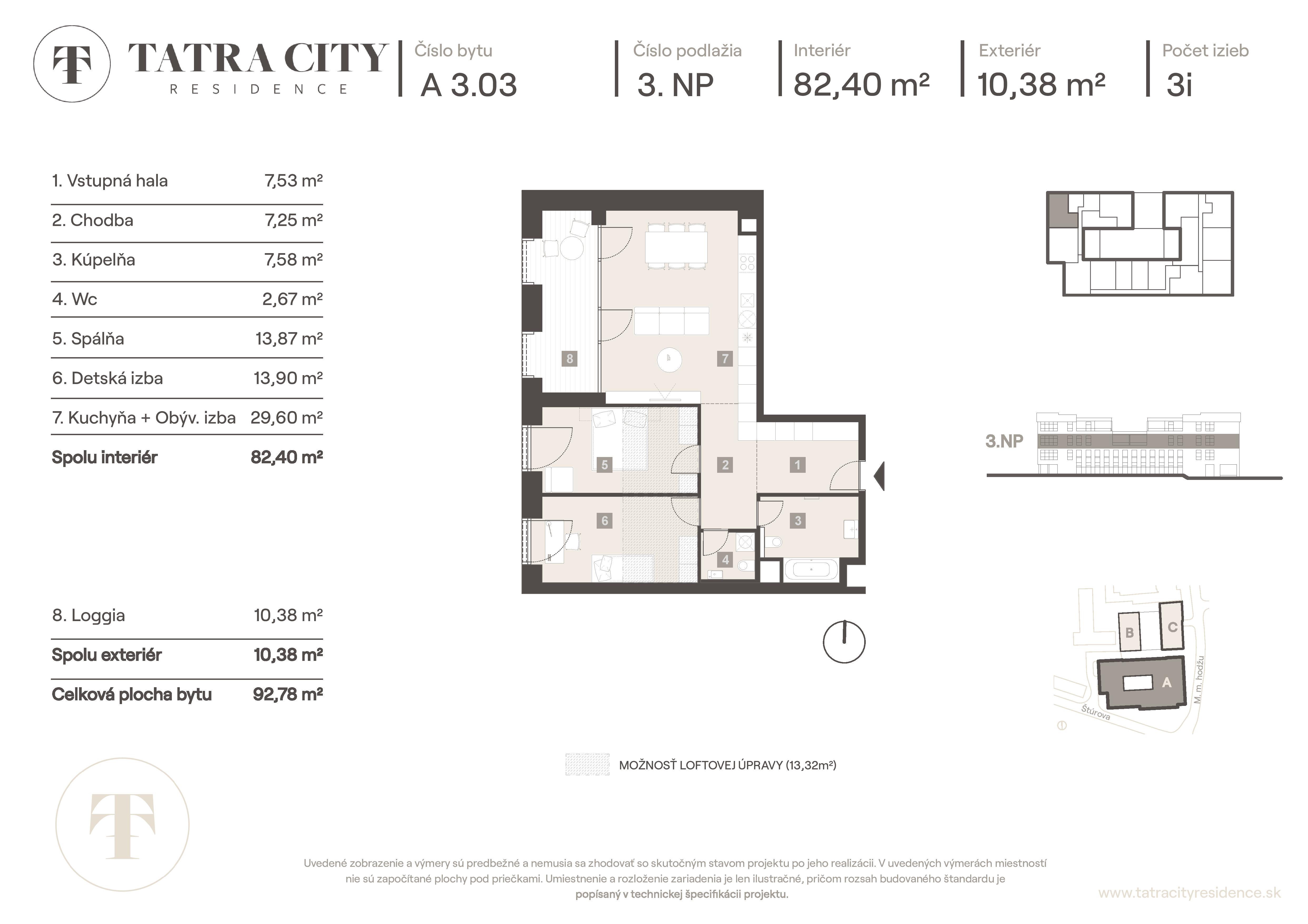Tatra City Residence - A 3.03 - Pôdorys