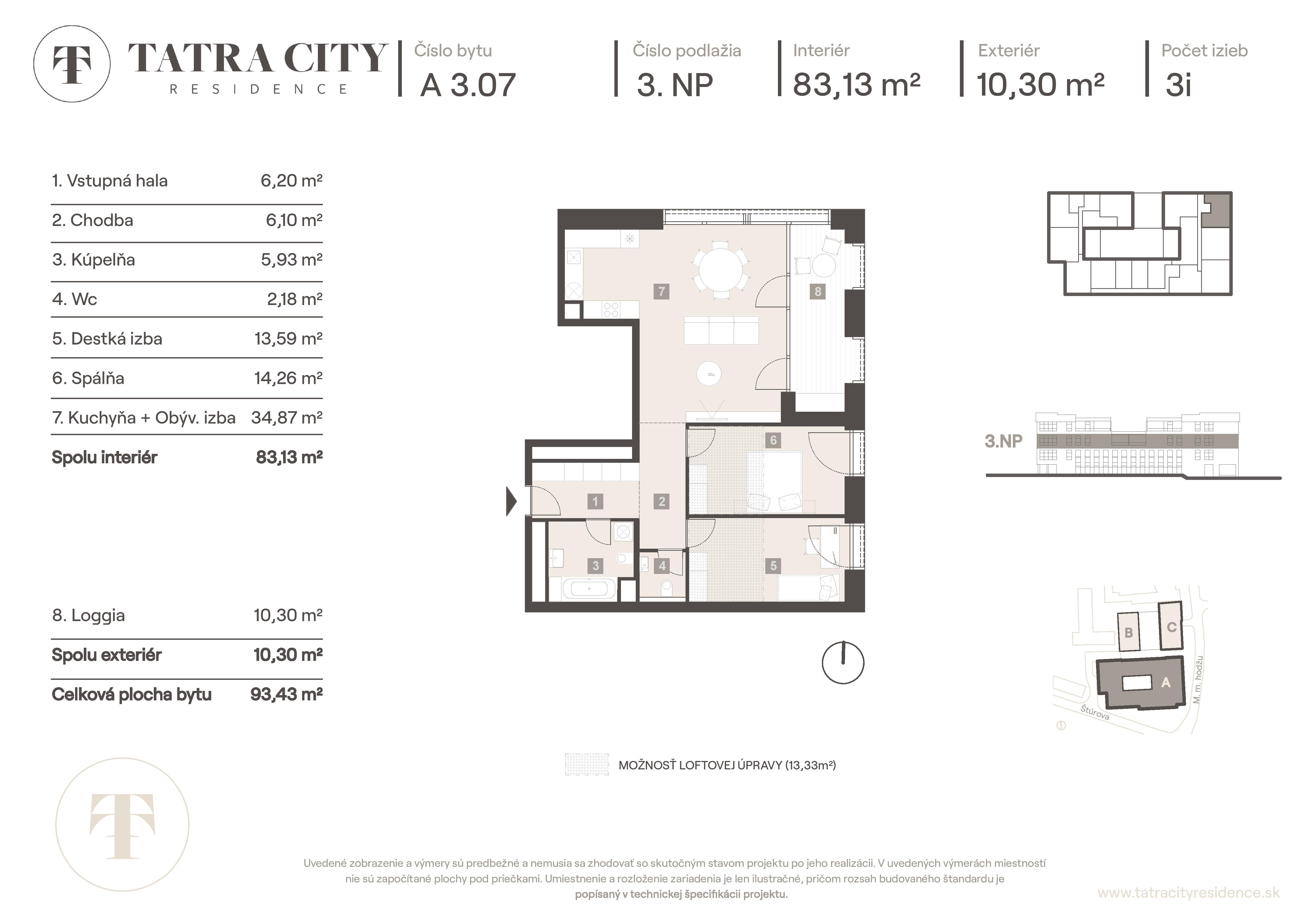 Tatra City Residence - A 3.07 - Pôdorys