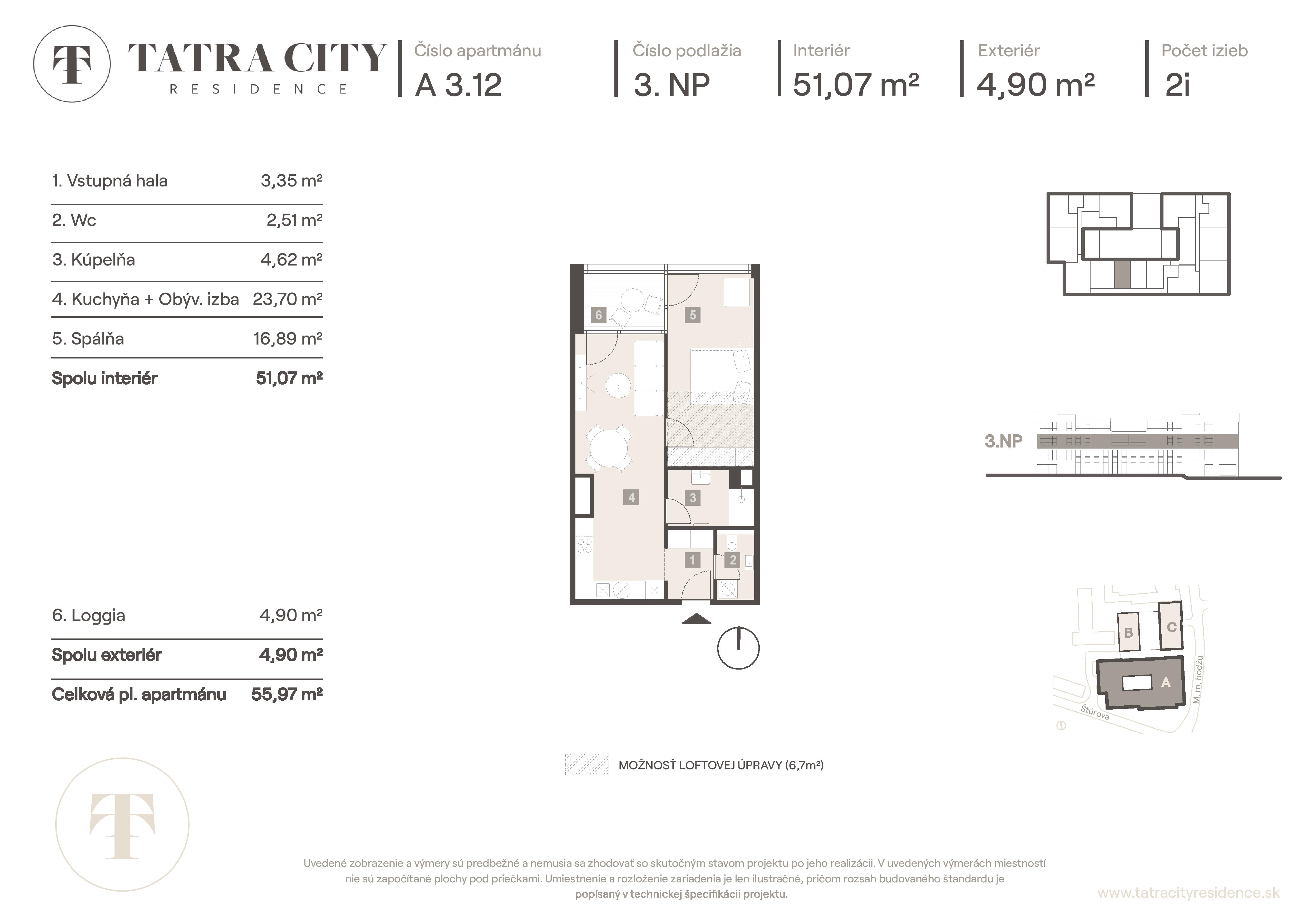 Tatra City Residence - A 3.12 - Pôdorys
