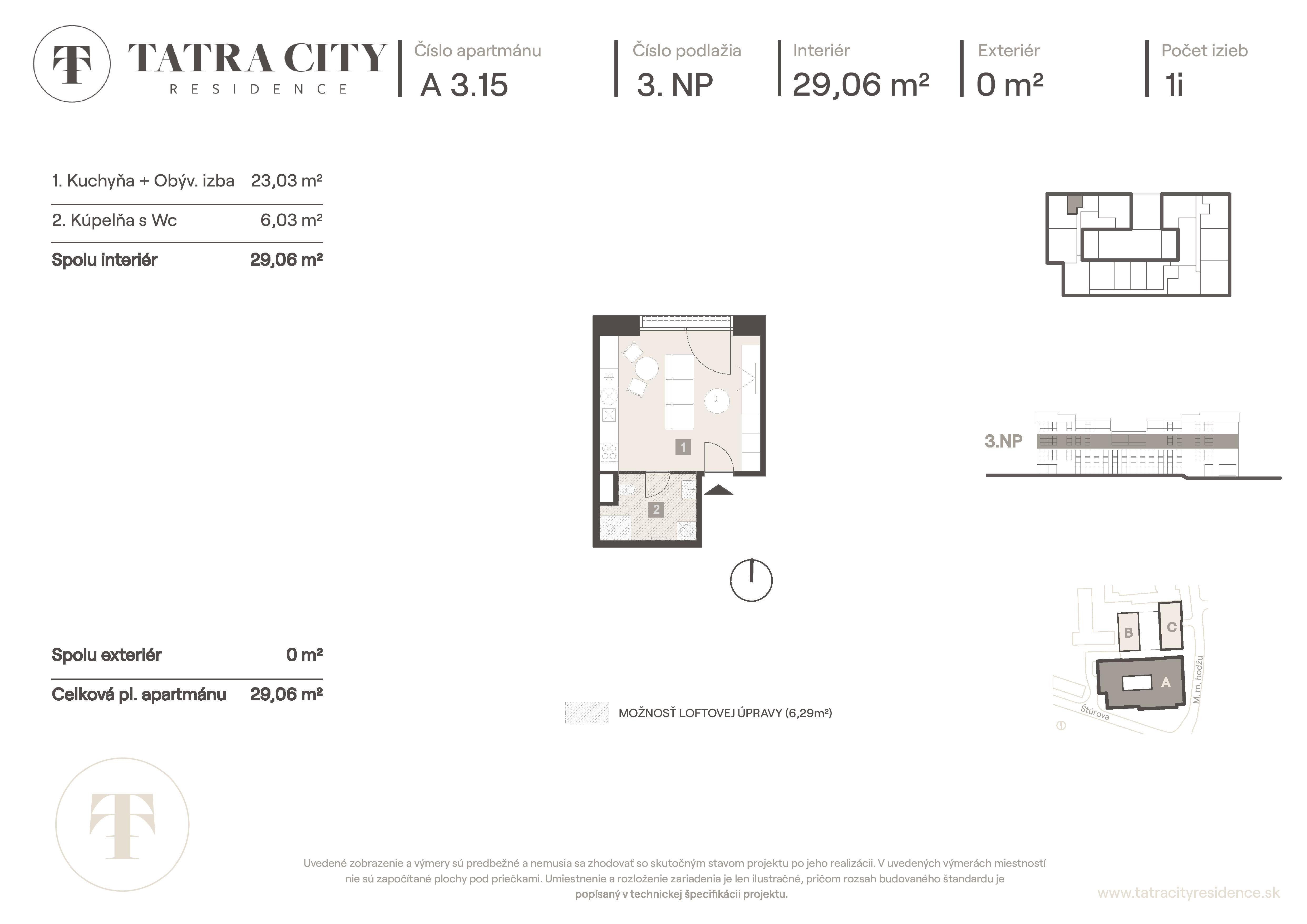 Tatra City Residence - A 3.15 - Pôdorys