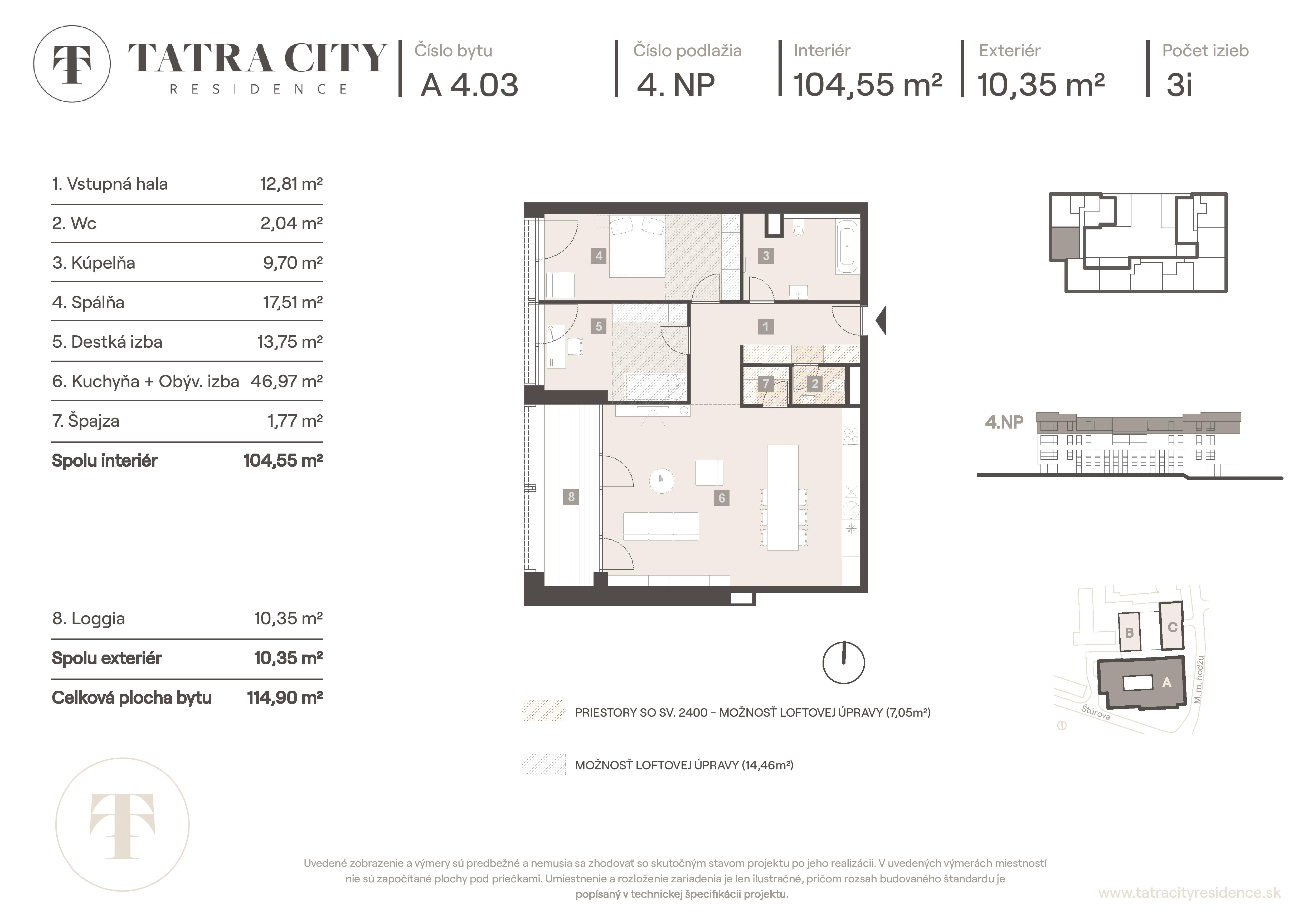 Tatra City Residence - A 4.03 - Pôdorys