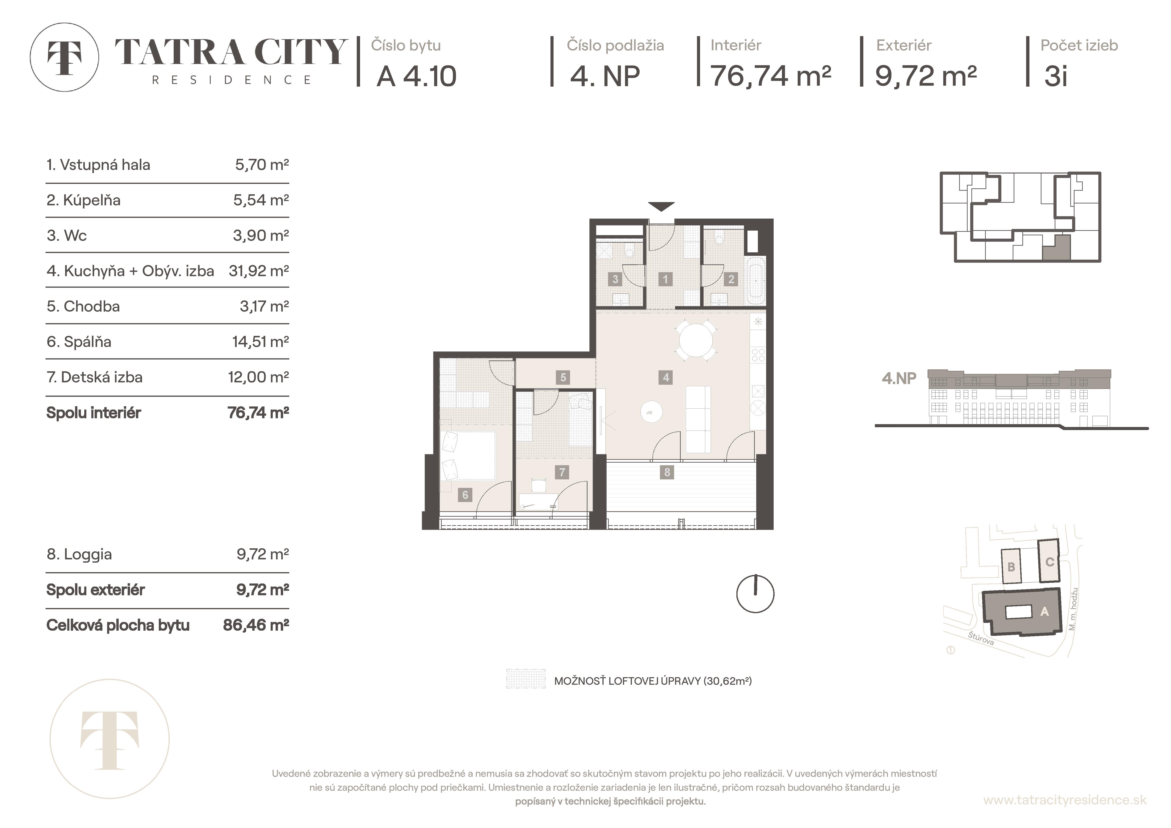 Tatra City Residence - A 4.10 - Pôdorys