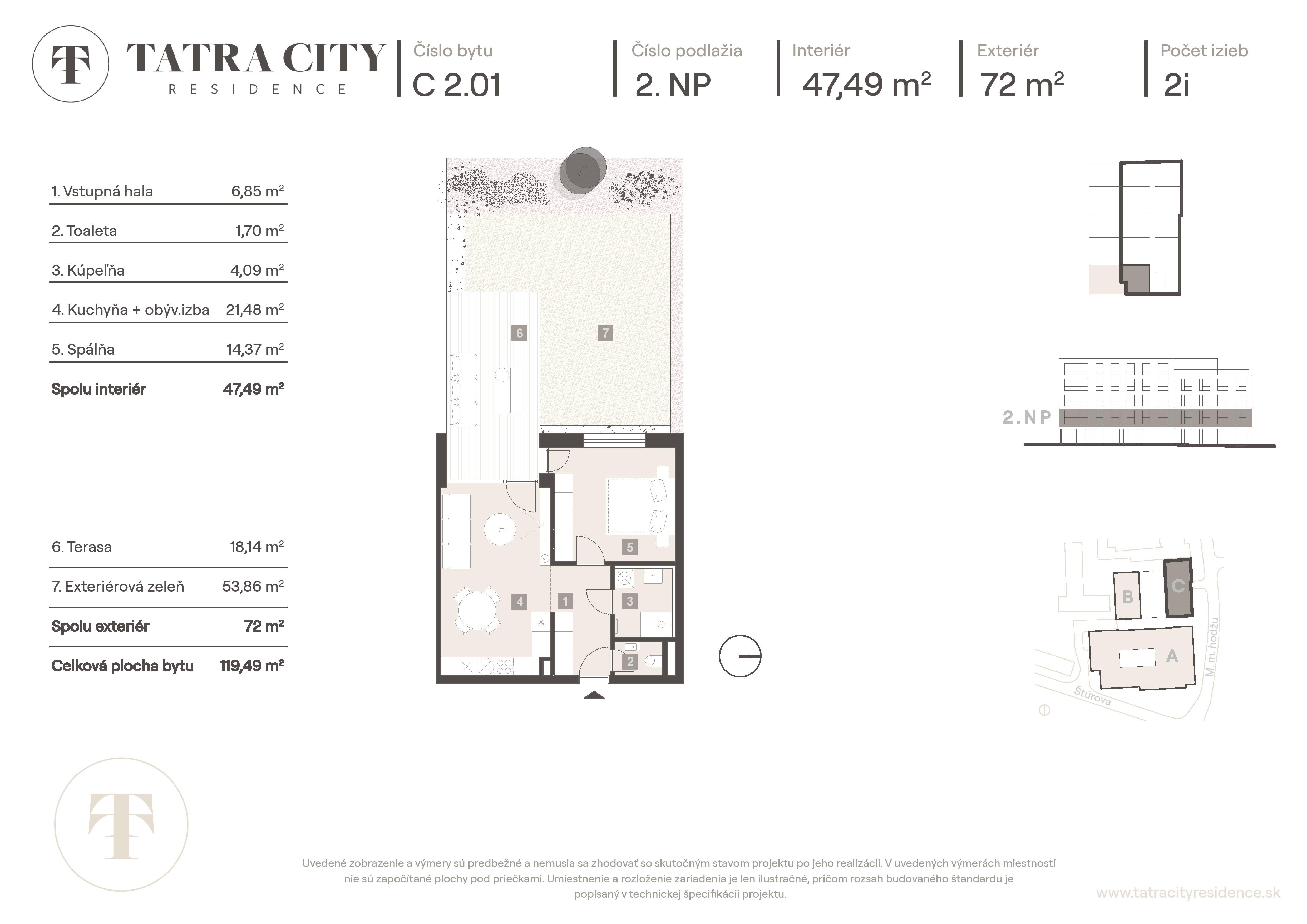 Tatra City Residence - C 2.01 - Pôdorys