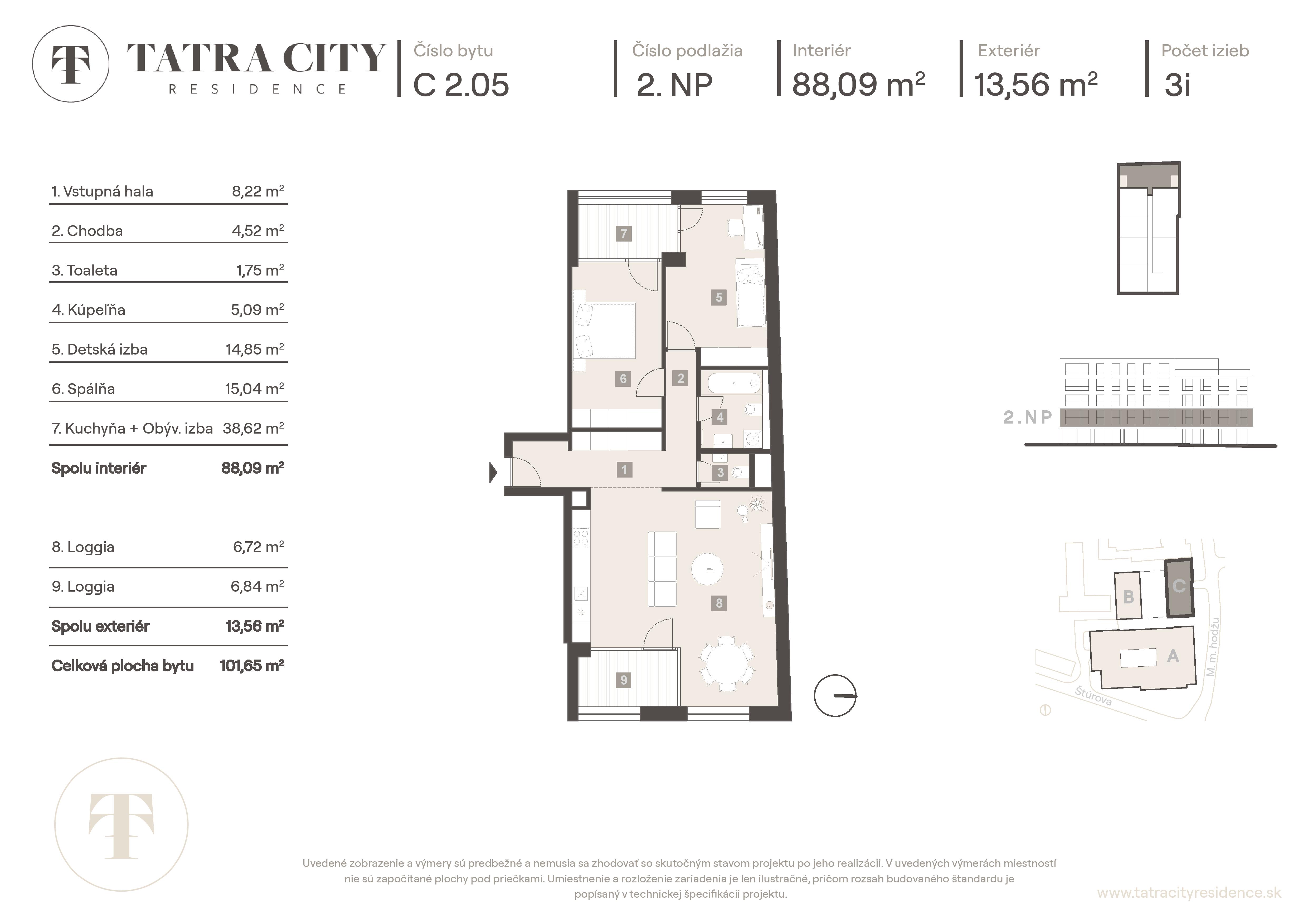 Tatra City Residence - C 2.05 - Pôdorys