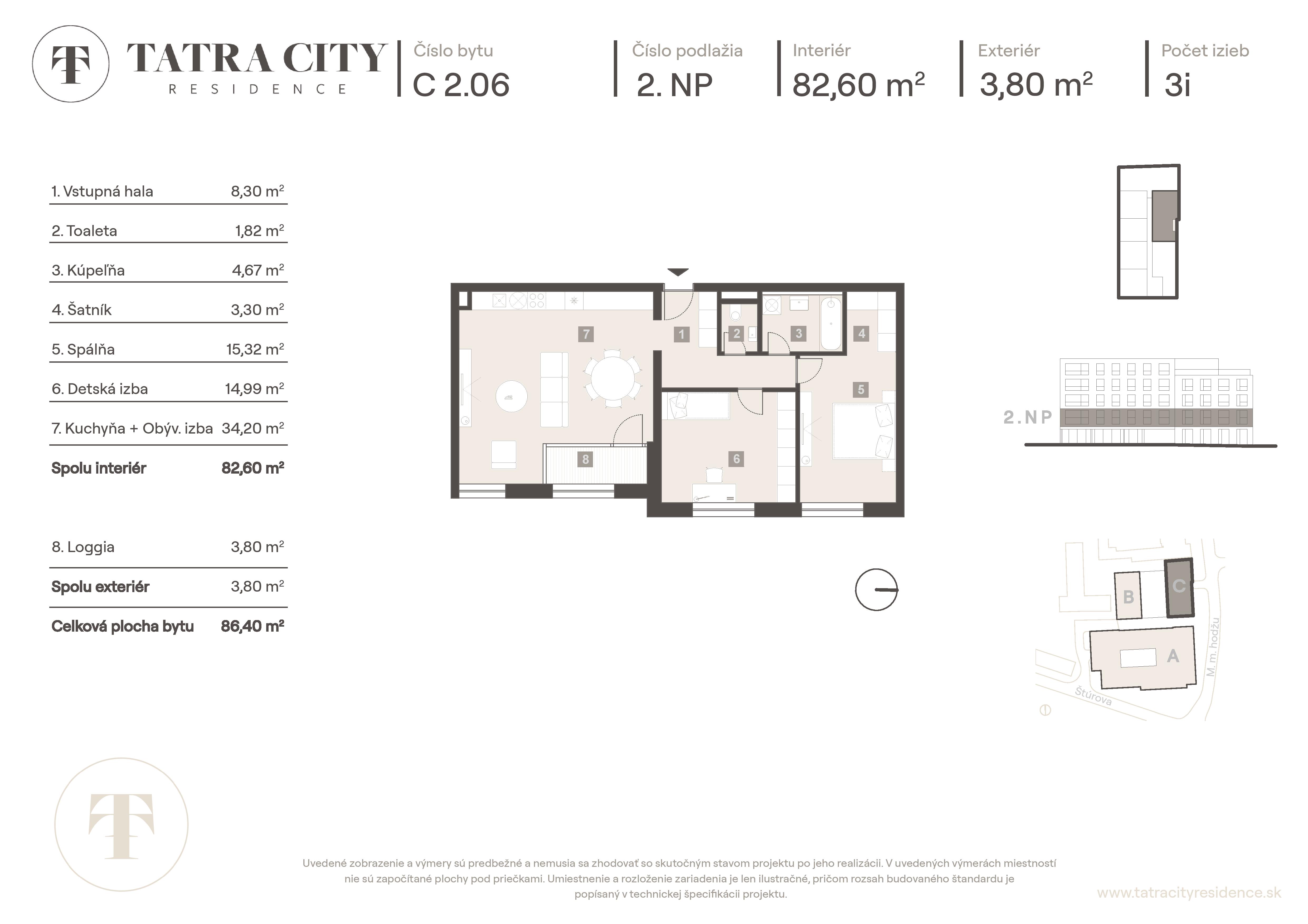 Tatra City Residence - C 2.06 - Pôdorys