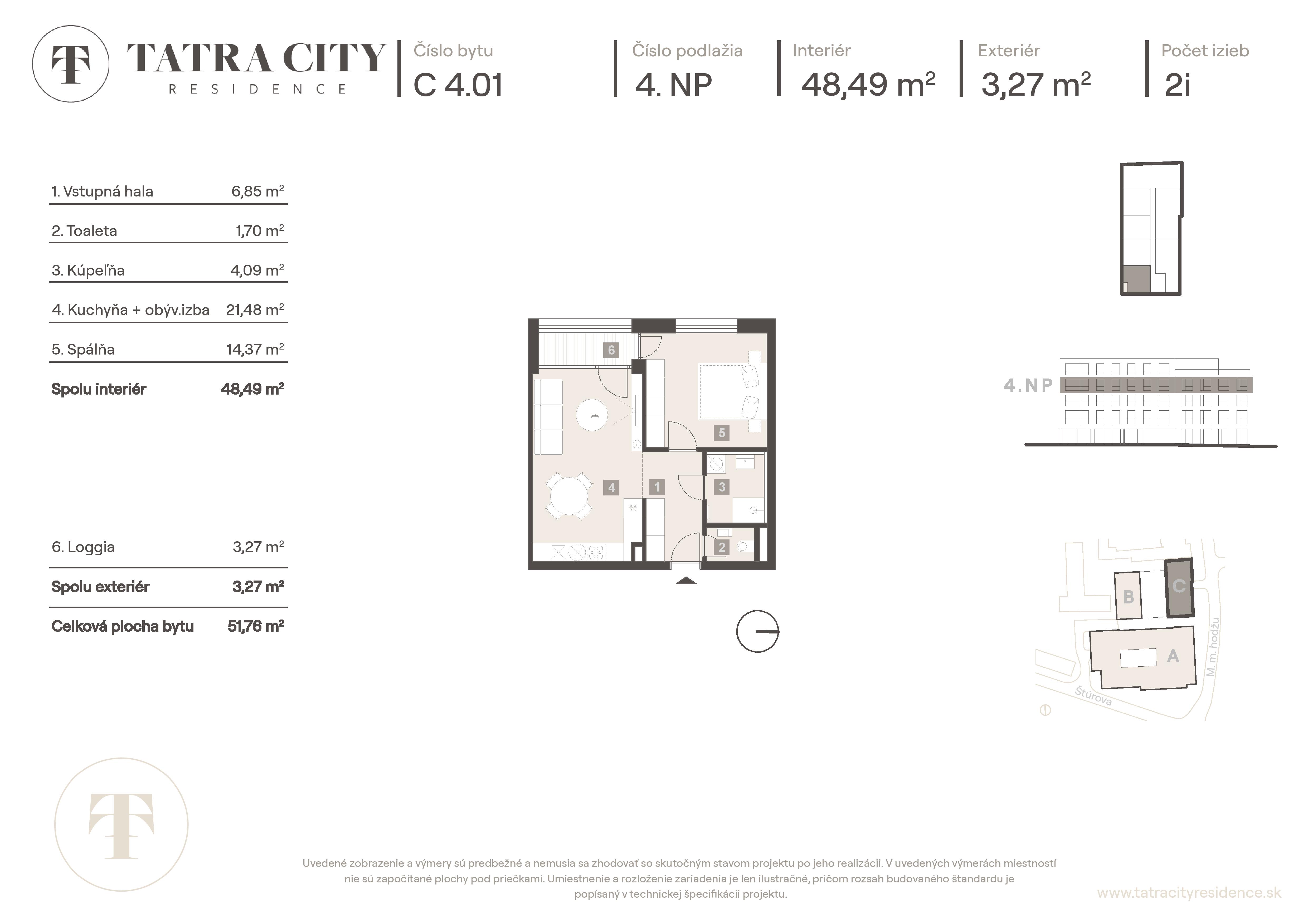 Tatra City Residence - C 4.01 - Pôdorys