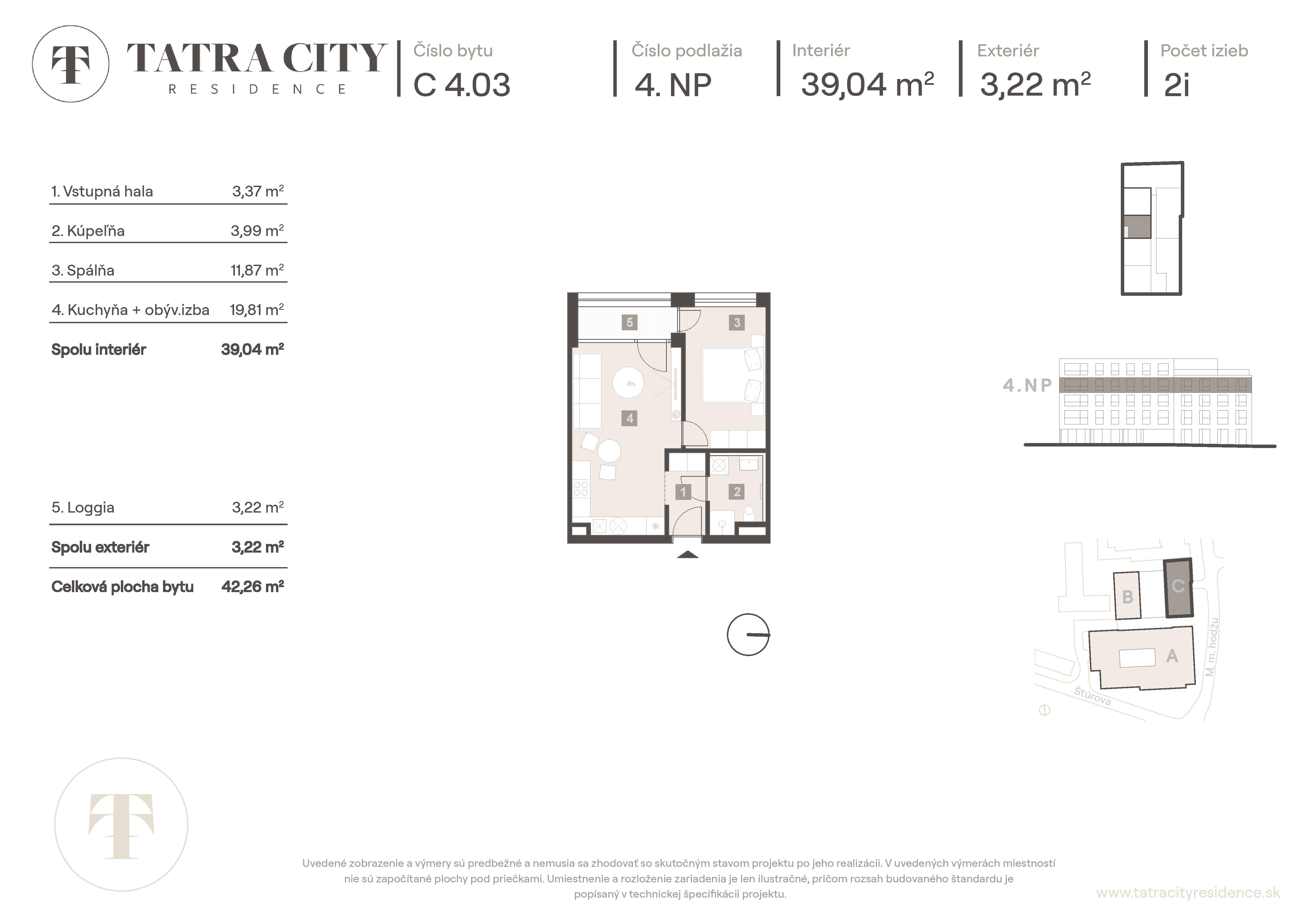 Tatra City Residence - C 4.03 - Pôdorys