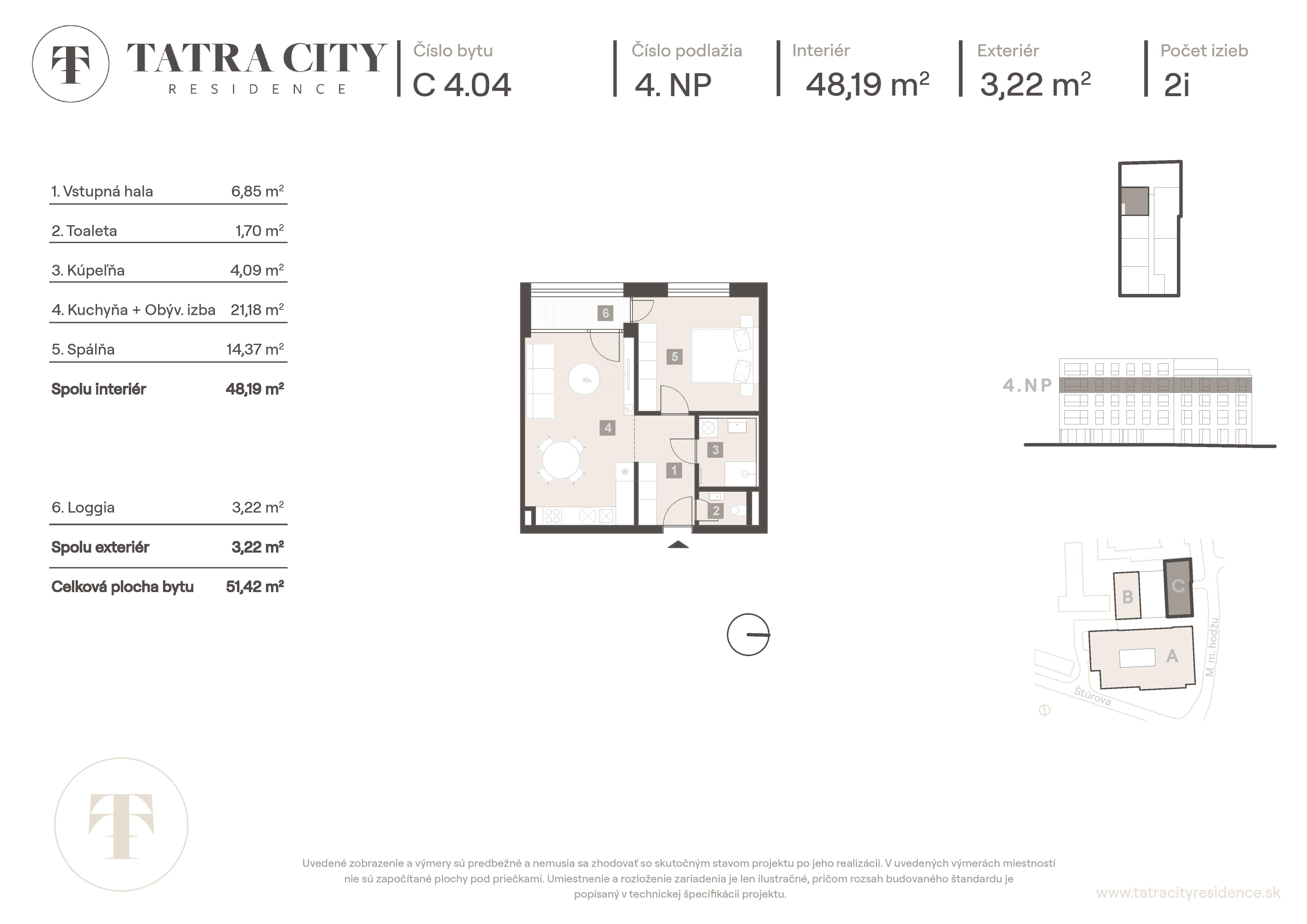 Tatra City Residence - C 4.04 - Pôdorys