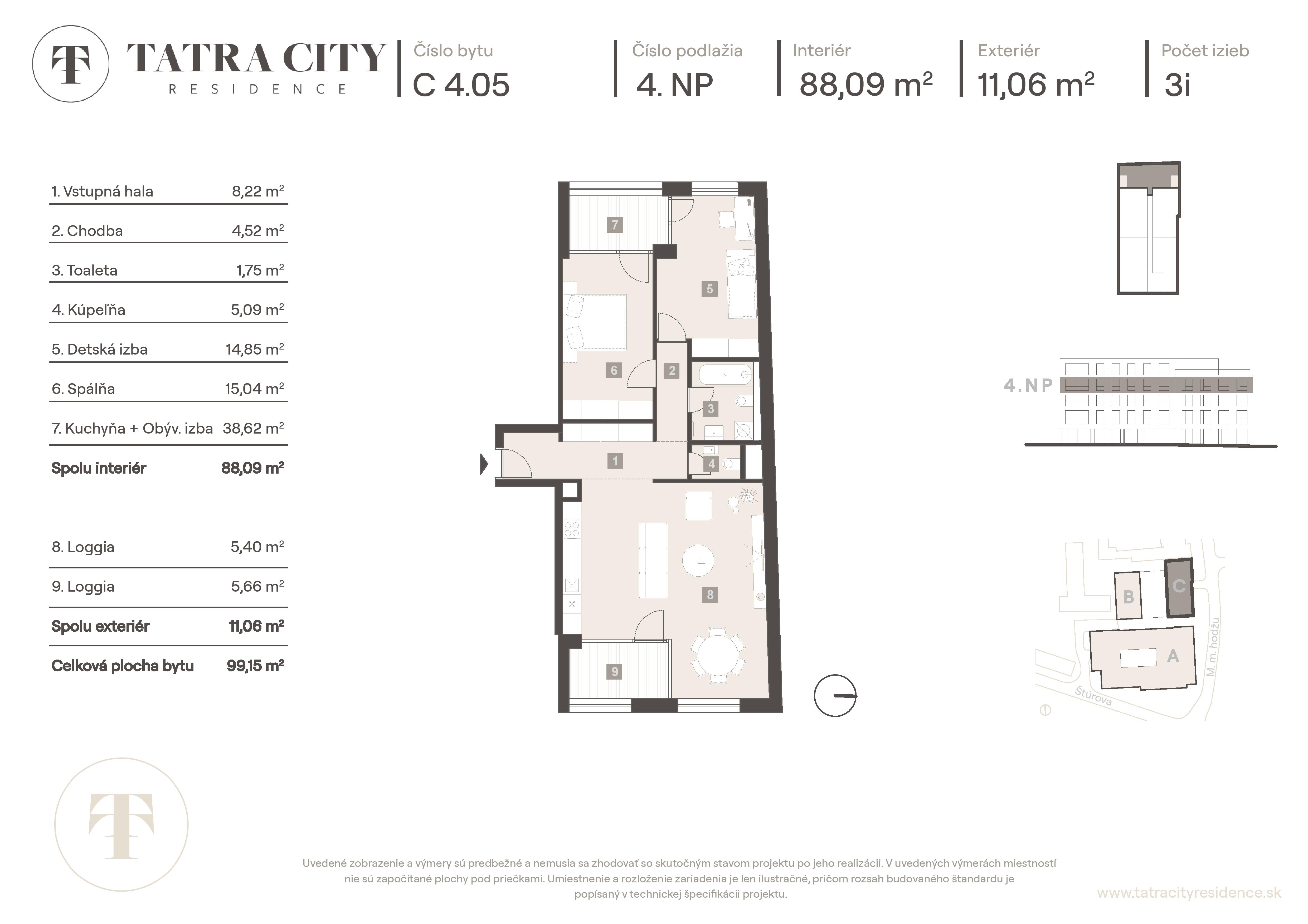 Tatra City Residence - C 4.05 - Pôdorys