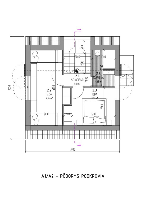 Chaty Na Zjazdovke - Chata 1 - Pôdorys