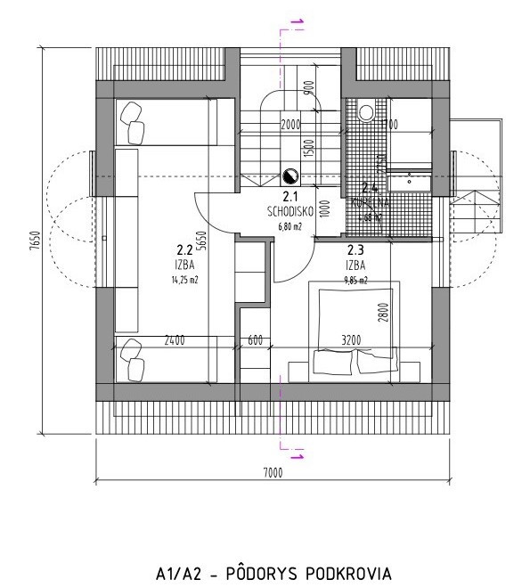 Chaty Na Zjazdovke - Chata 4 - Pôdorys