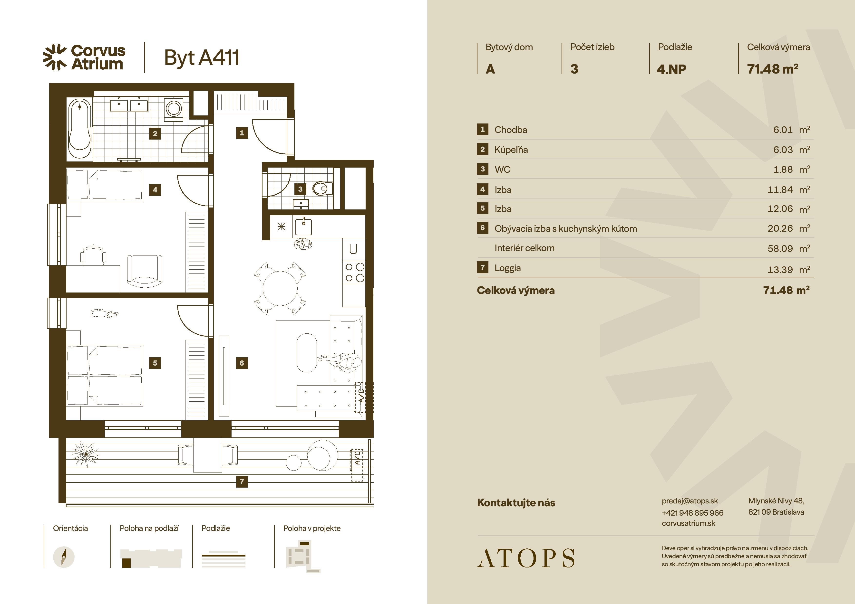 Corvus Malacky - A411 - Pôdorys
