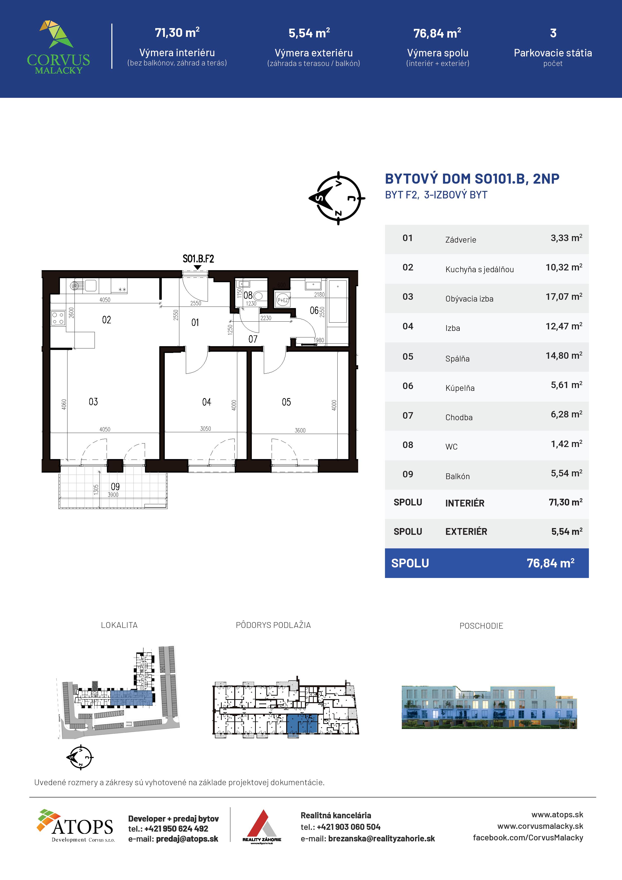Corvus Malacky - SO101.B - F2 - Pôdorys