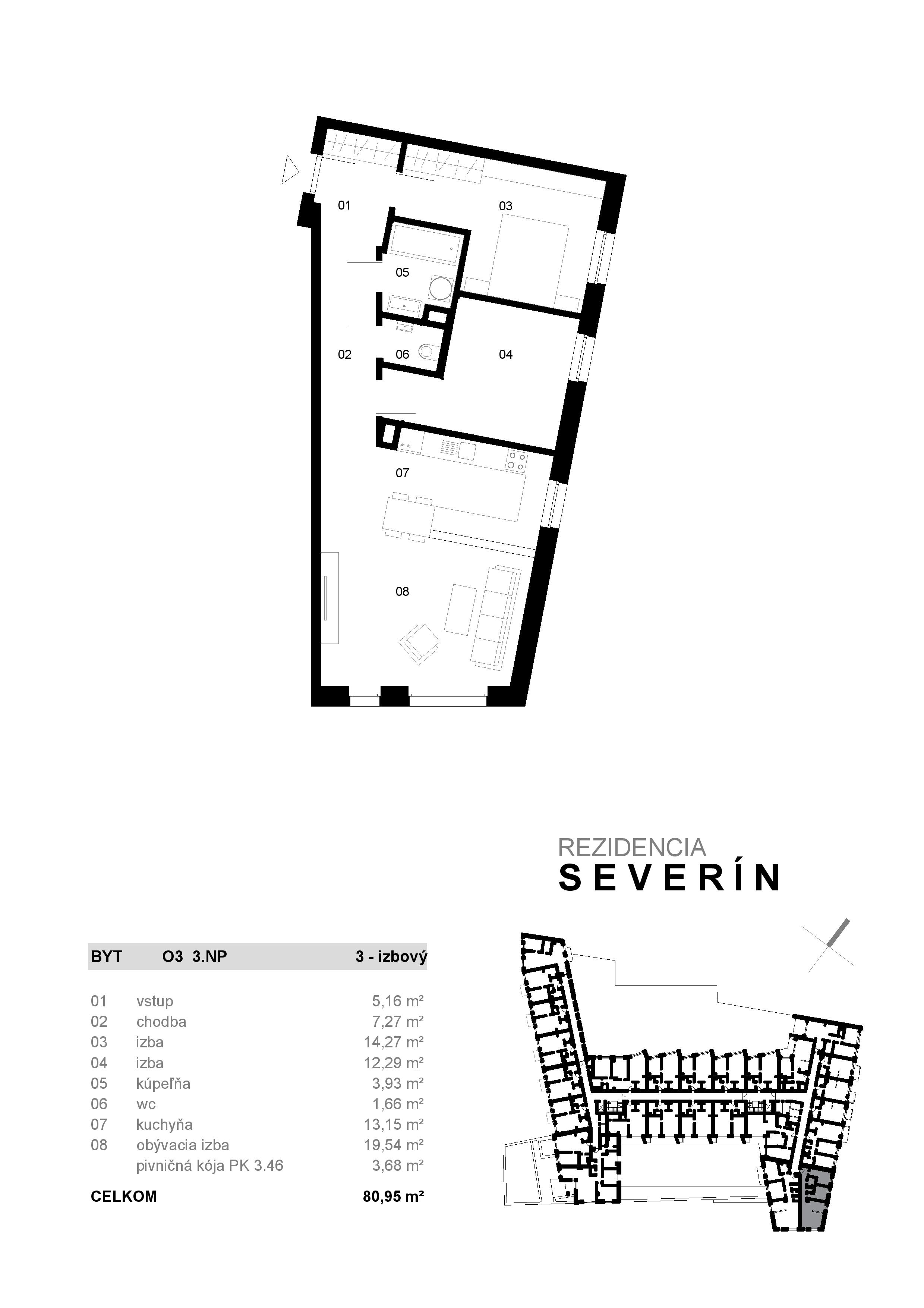 Severin Residence - O3 - Pôdorys