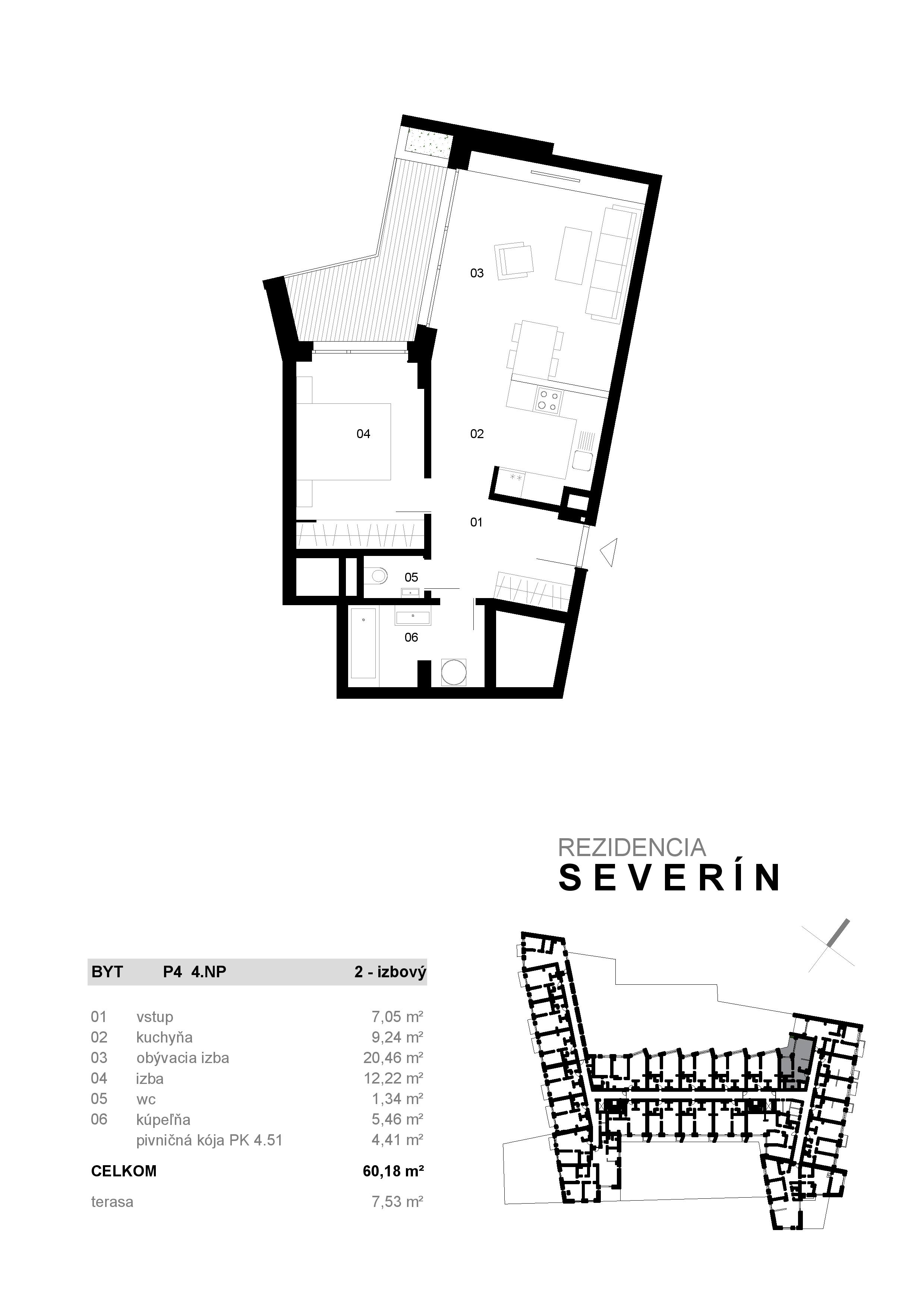 Severin Residence - P4 - Pôdorys