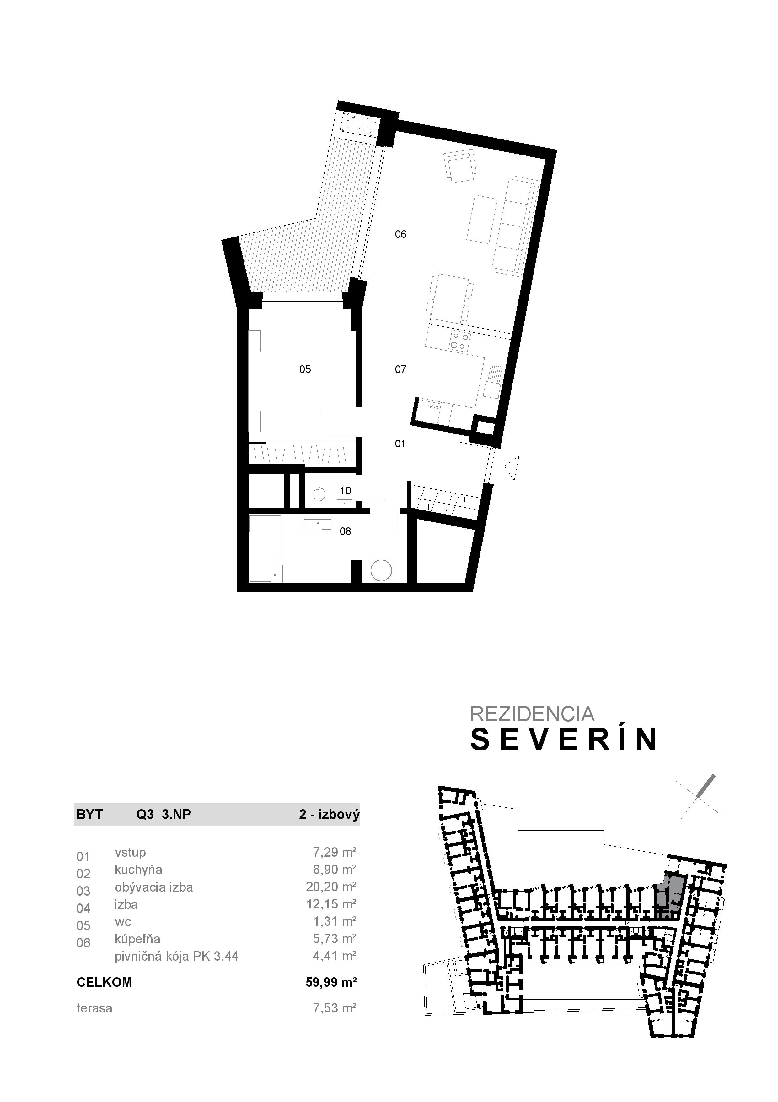 Severin Residence - Q3 - Pôdorys