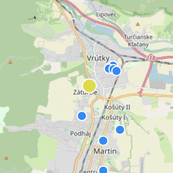 Bytový dom Aurel - map