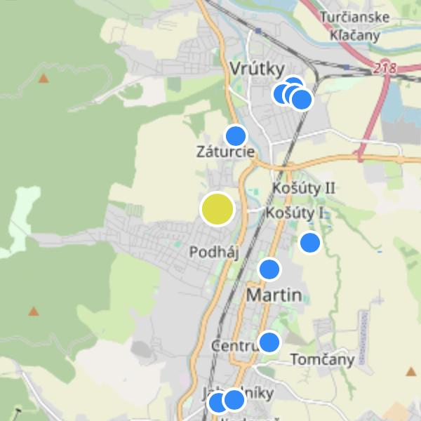 Nový Martin - map