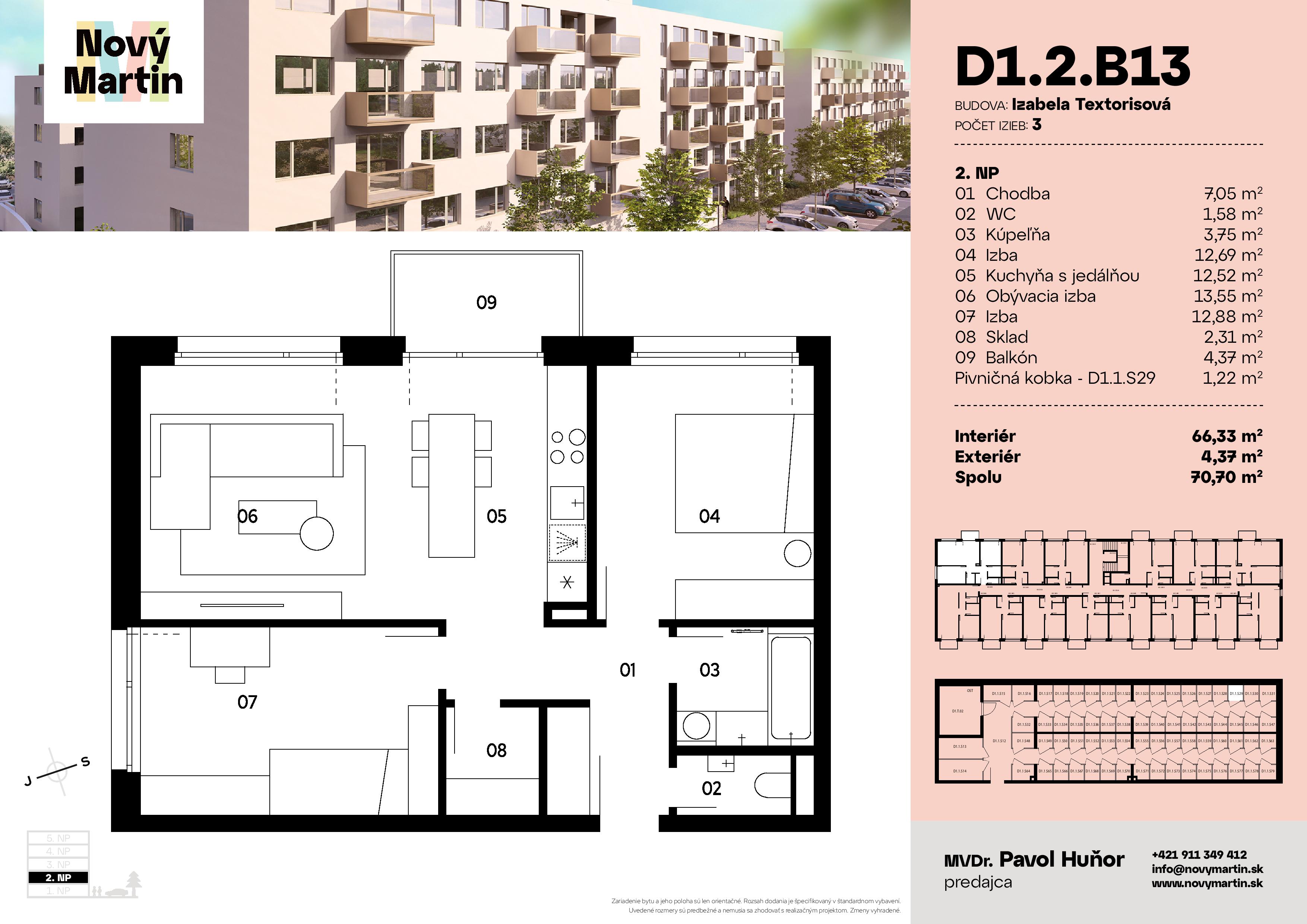 Nový Martin - D1.2.B13 - Pôdorys