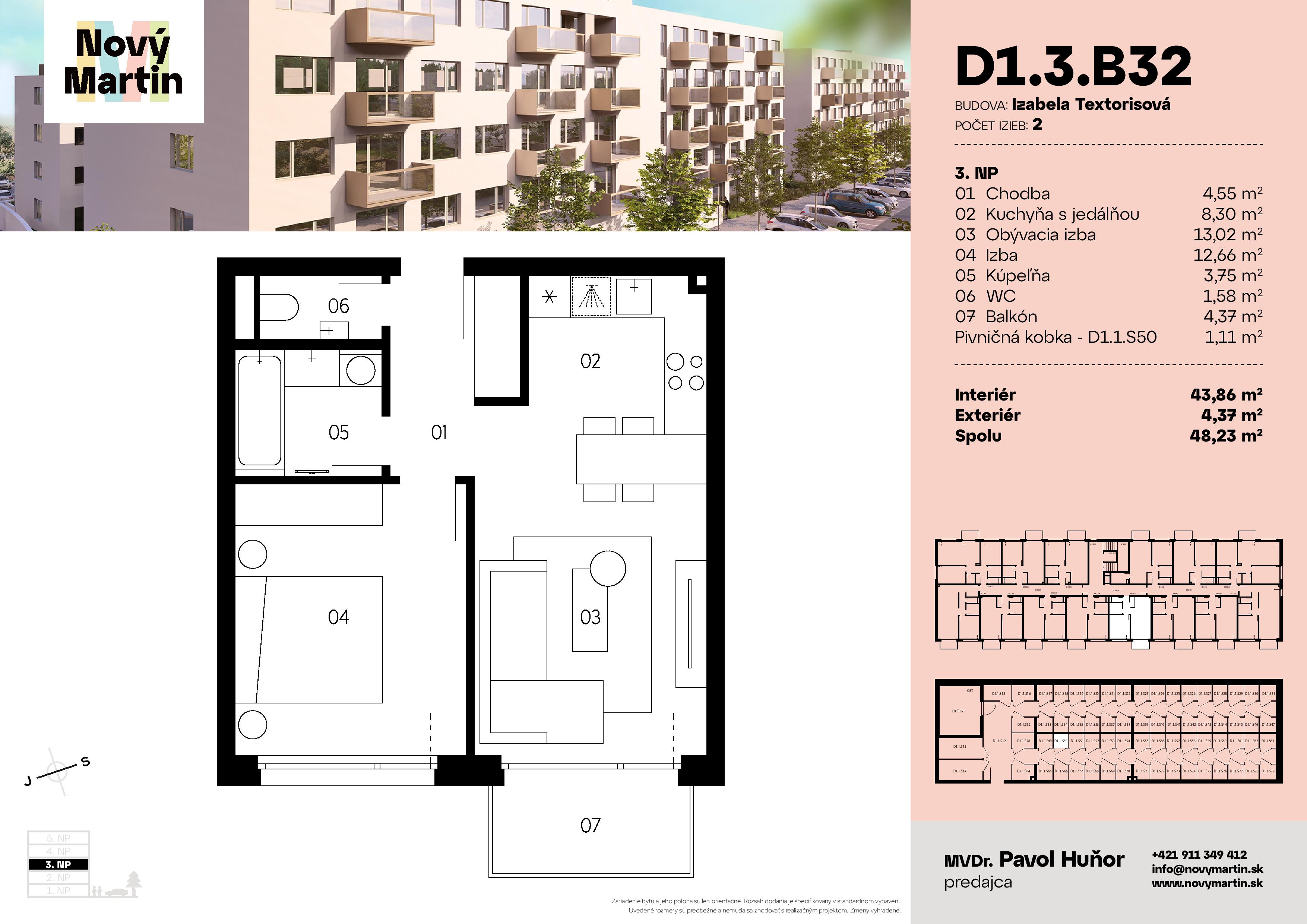 Nový Martin - D1.3.B32 - Pôdorys