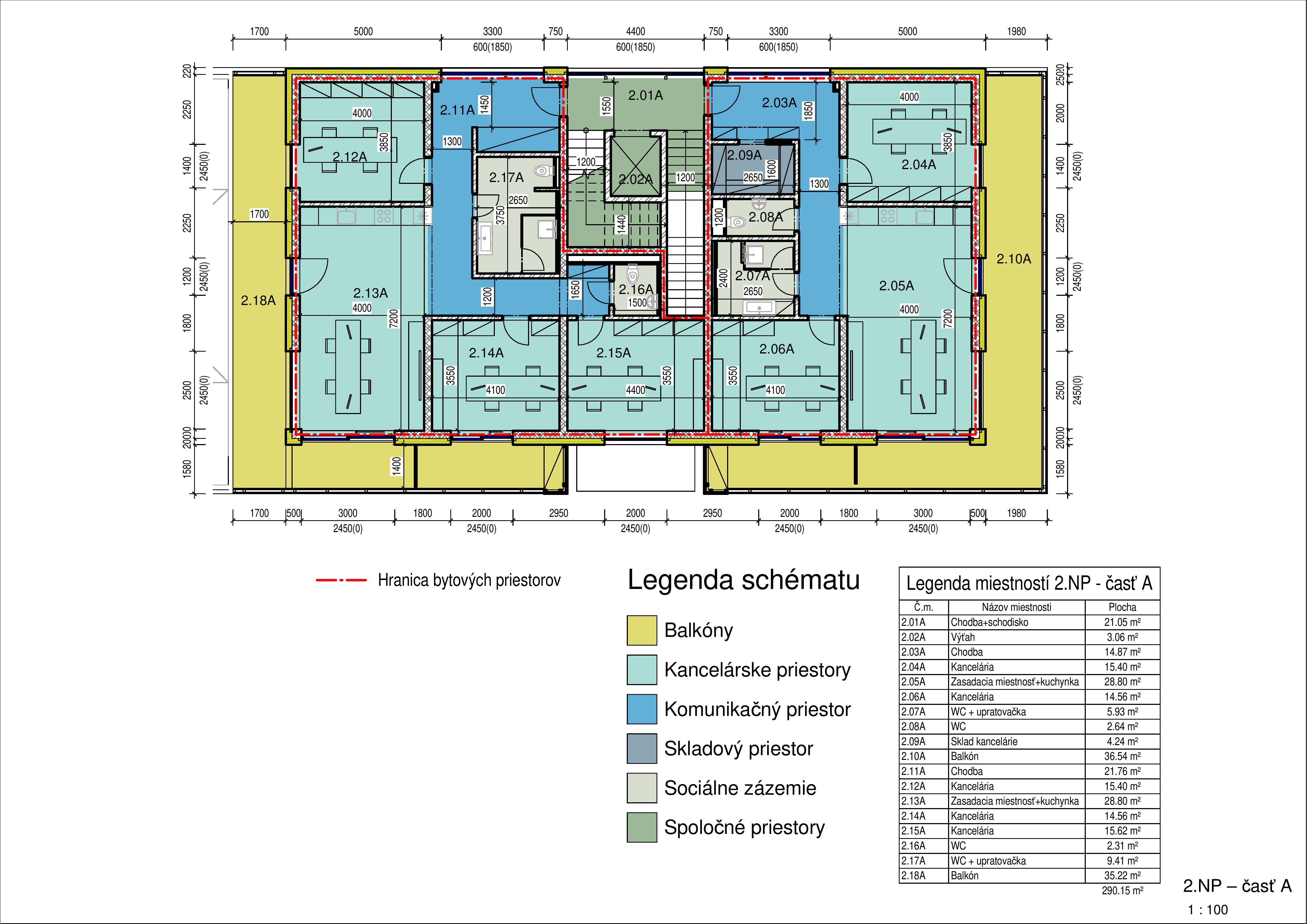Rezidencia Masaryk - 2A-3i - Pôdorys