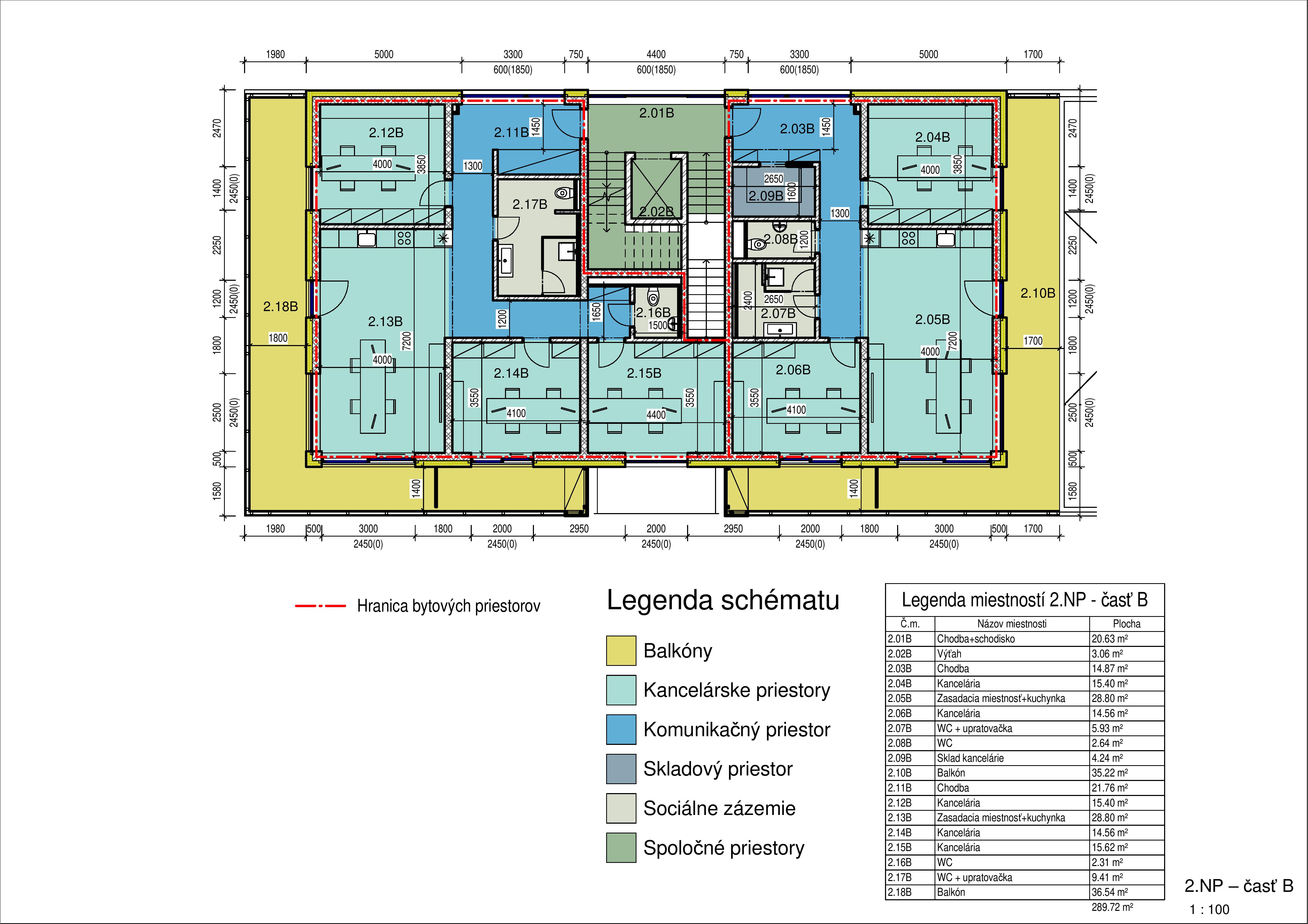 Rezidencia Masaryk - 2B-3i - Pôdorys