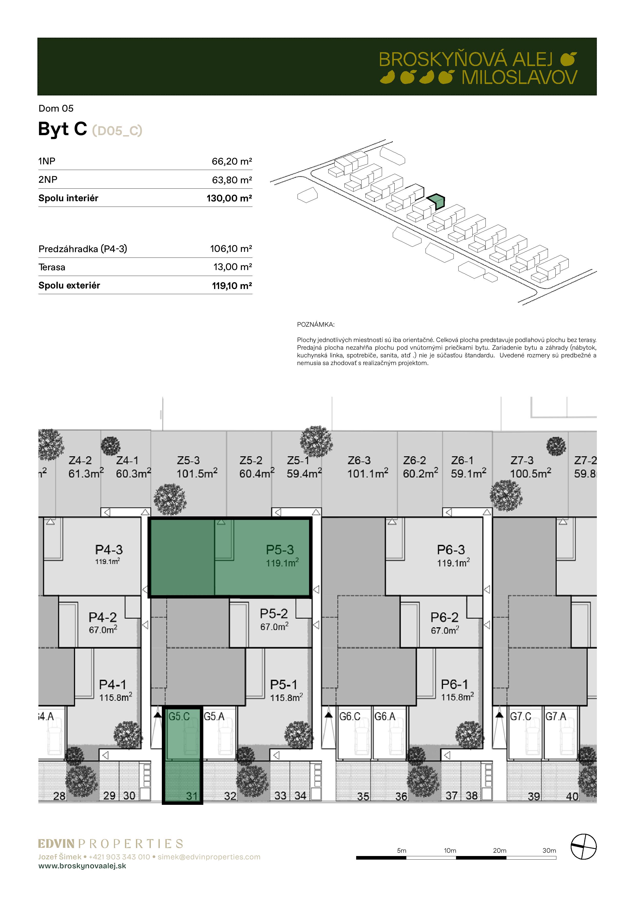 Broskyňová alej - C-5 - Pôdorys
