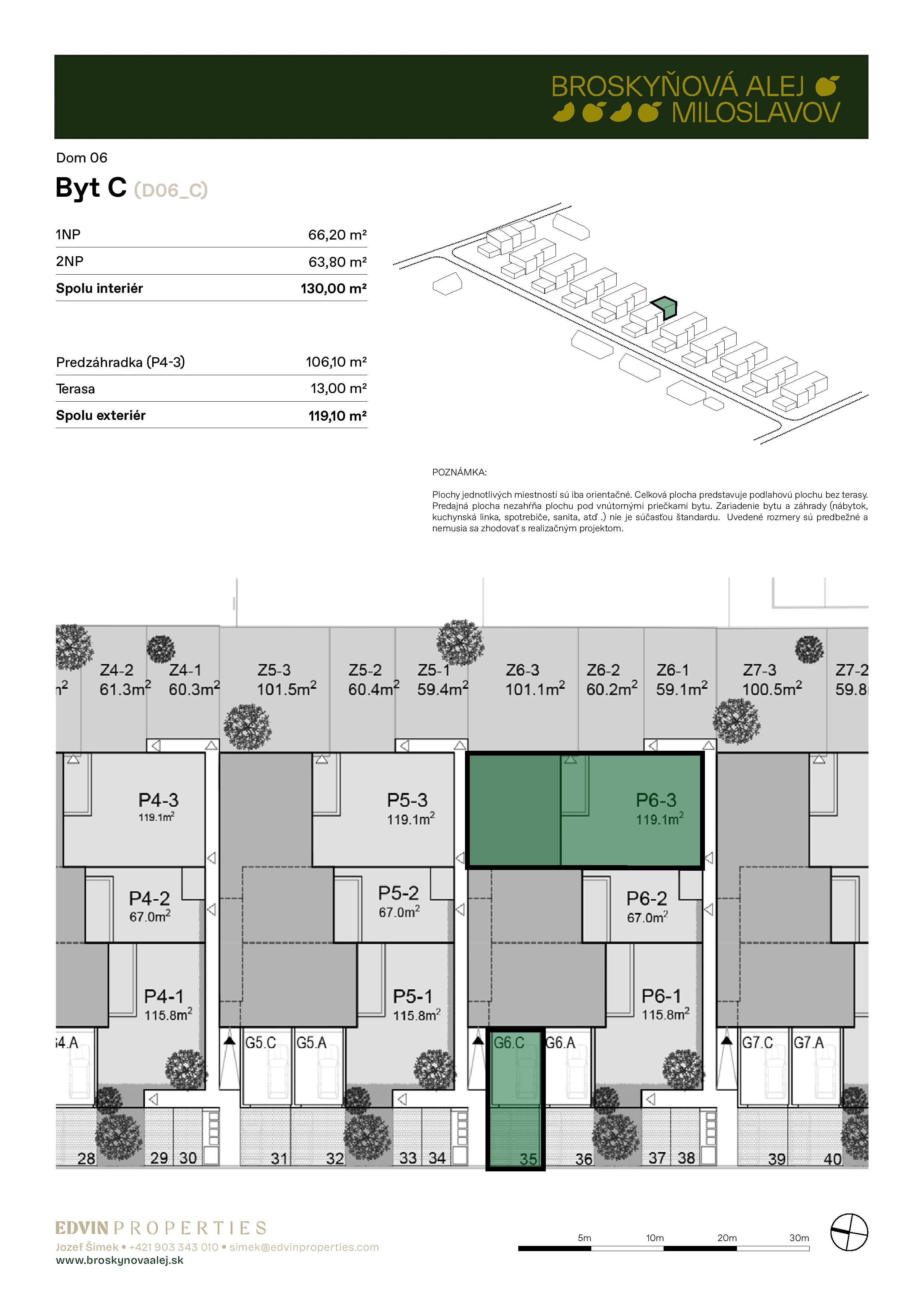 Broskyňová alej - C-6 - Pôdorys