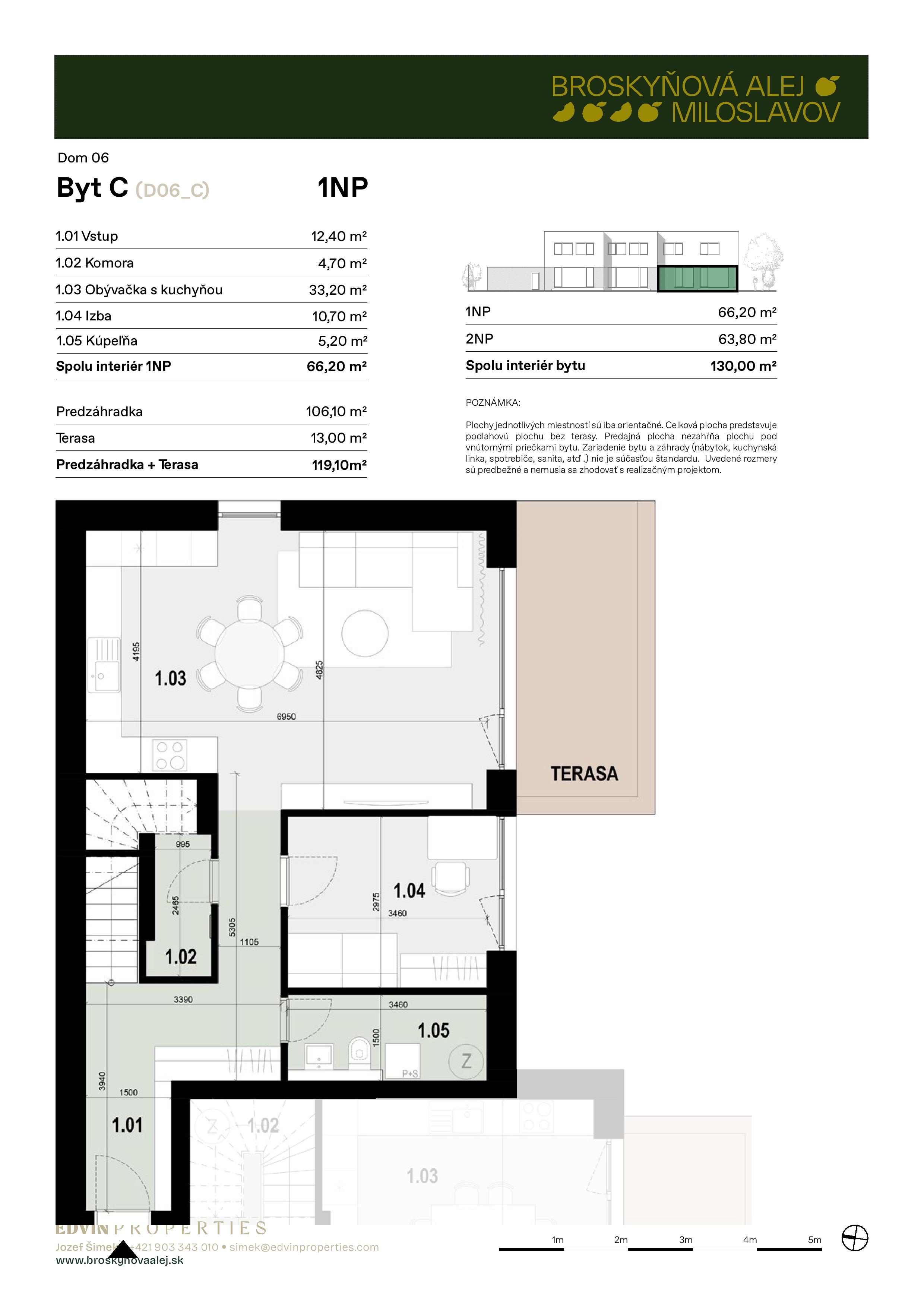 Broskyňová alej - C-6 - Pôdorys