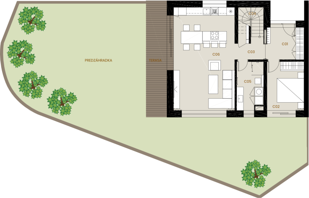 Miloslavov Housing - C1 - Pôdorys
