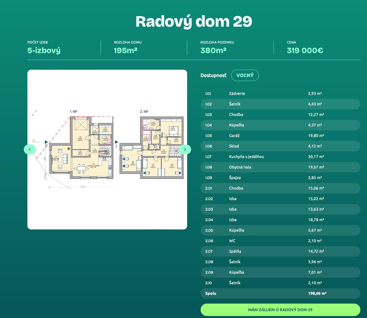Rezidencia Mlynčeky - Radovy dom 29 - Pôdorys
