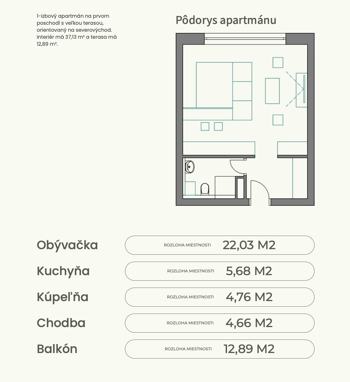 Pri lese - A2 - Pôdorys