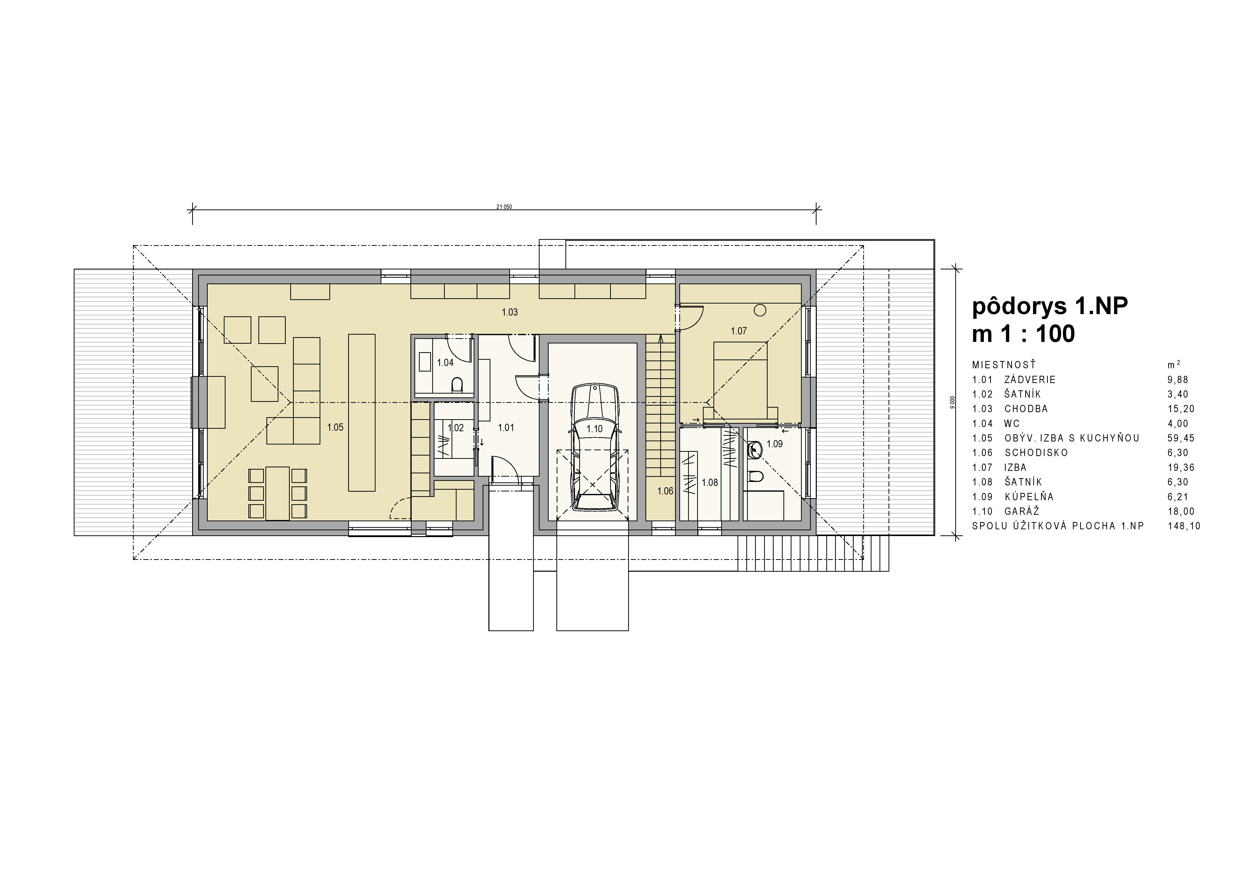 Pri lese - F3 - Pôdorys
