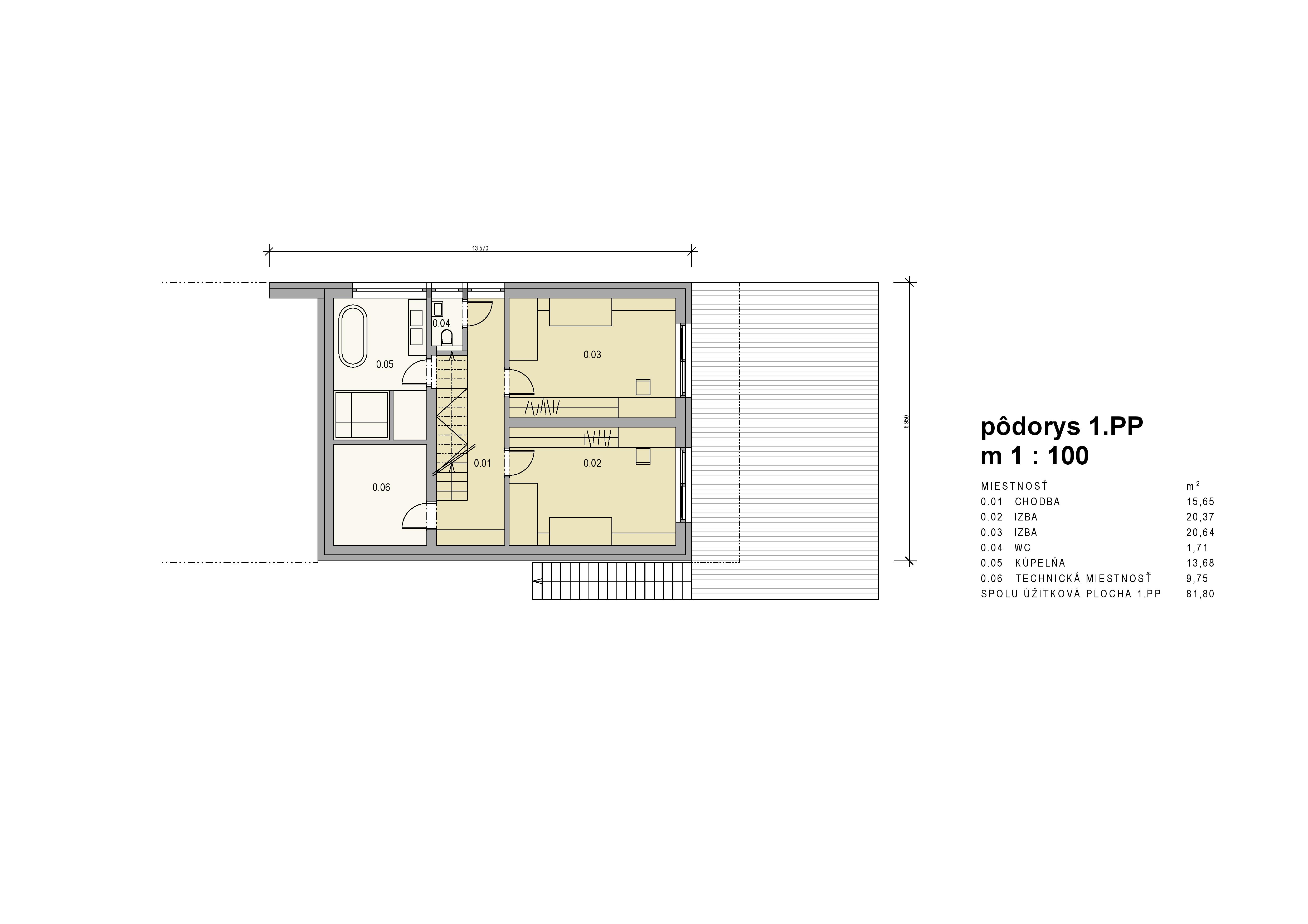 Pri lese - F4 - Pôdorys