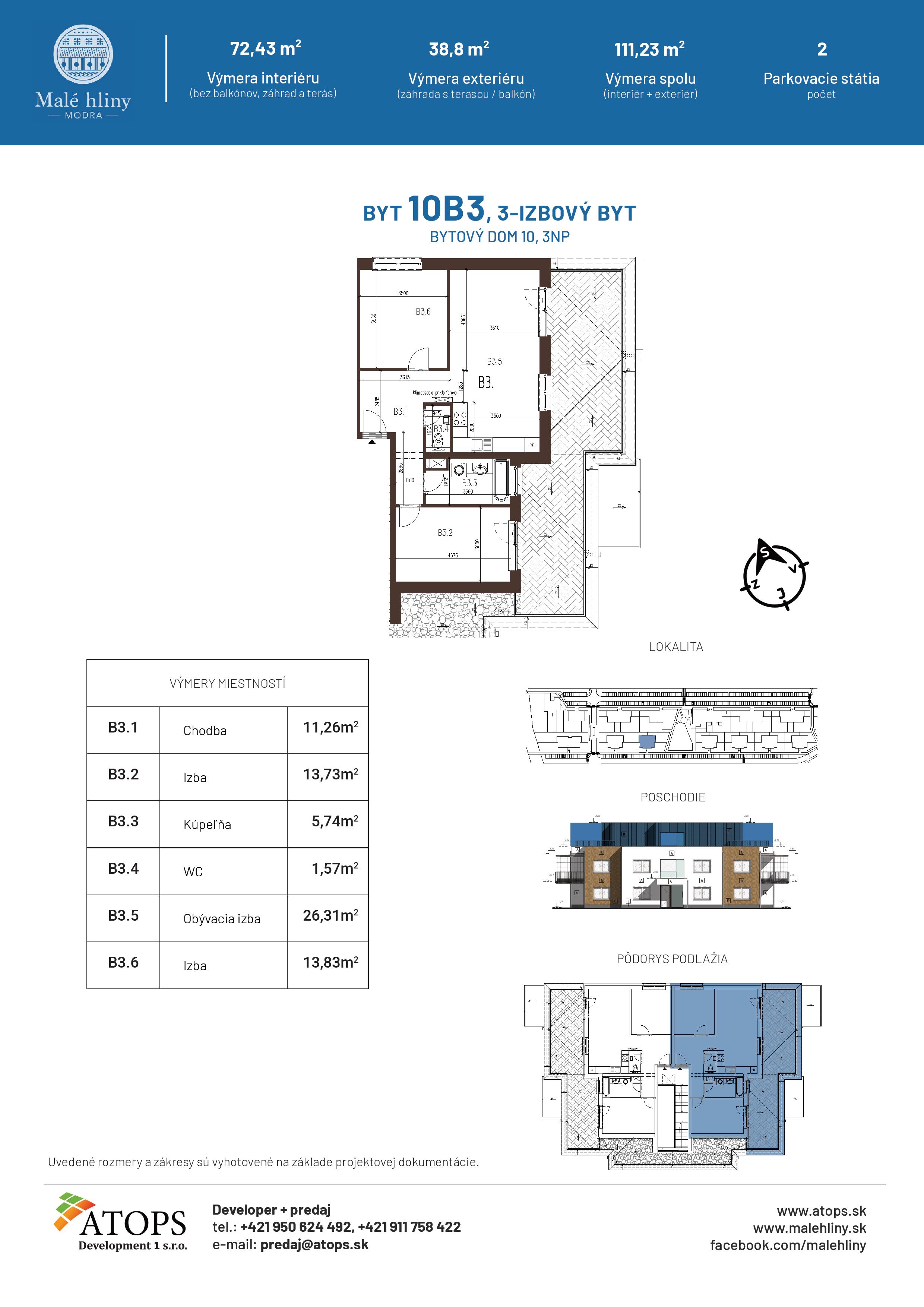 Malé hliny - 10B3 - Pôdorys