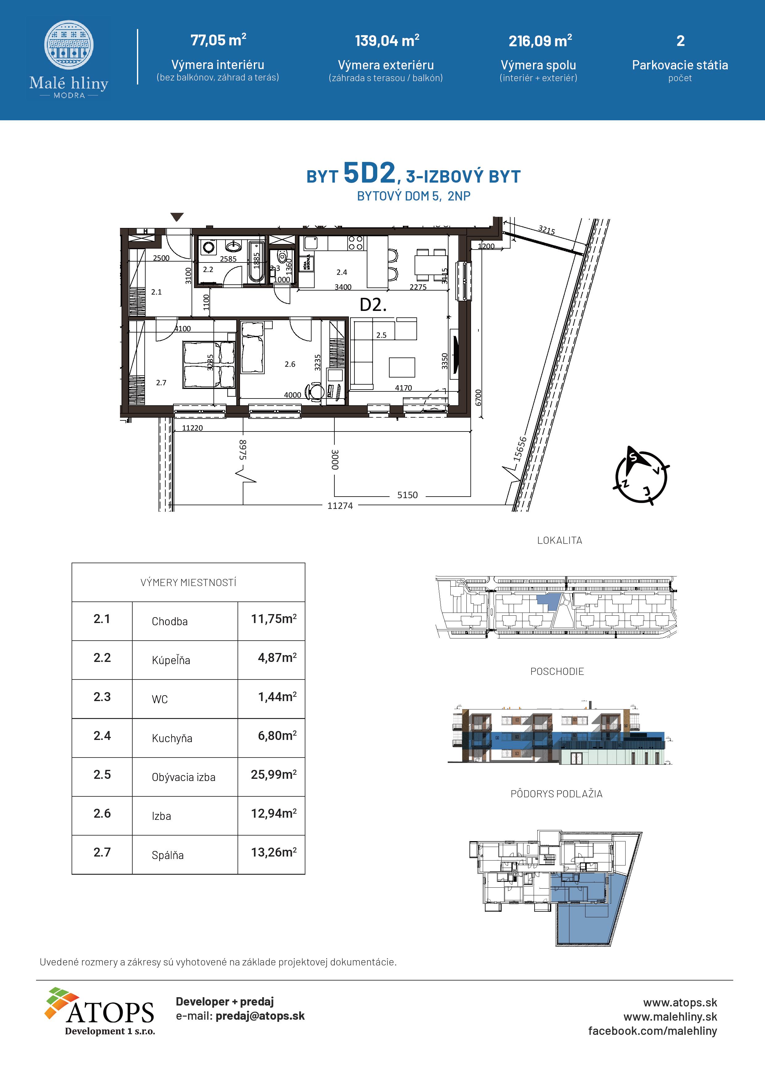Malé hliny - 5D2 - Pôdorys