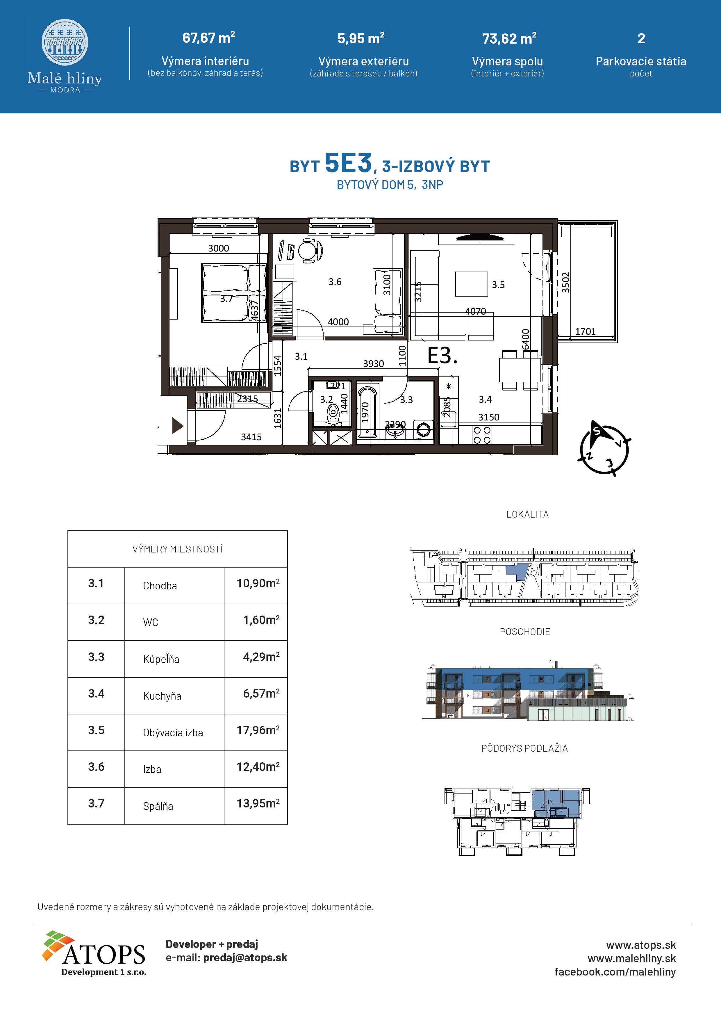 Malé hliny - 5E3 - Pôdorys