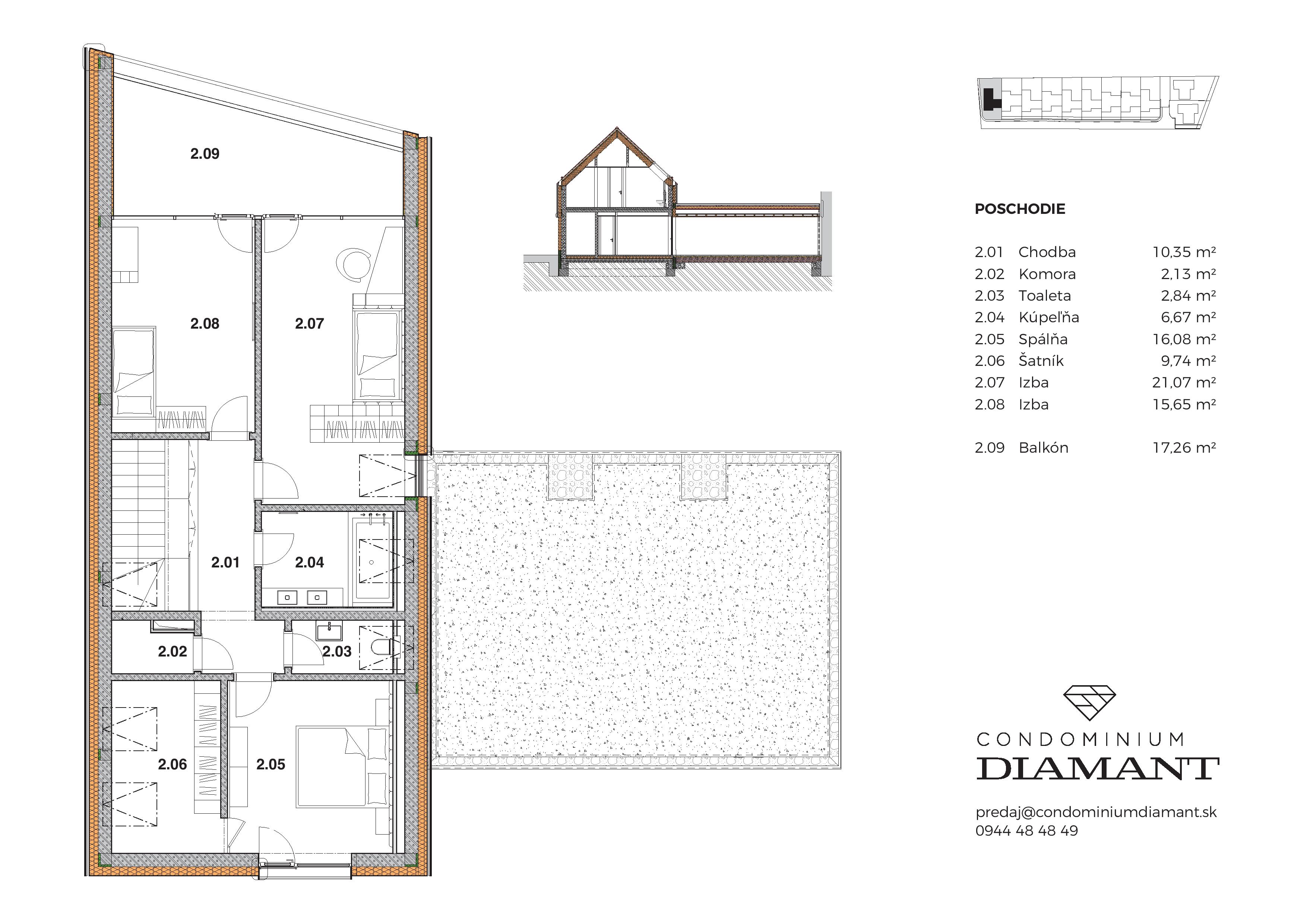 Condominium Diamant - A1 (ALICE 1) - Pôdorys
