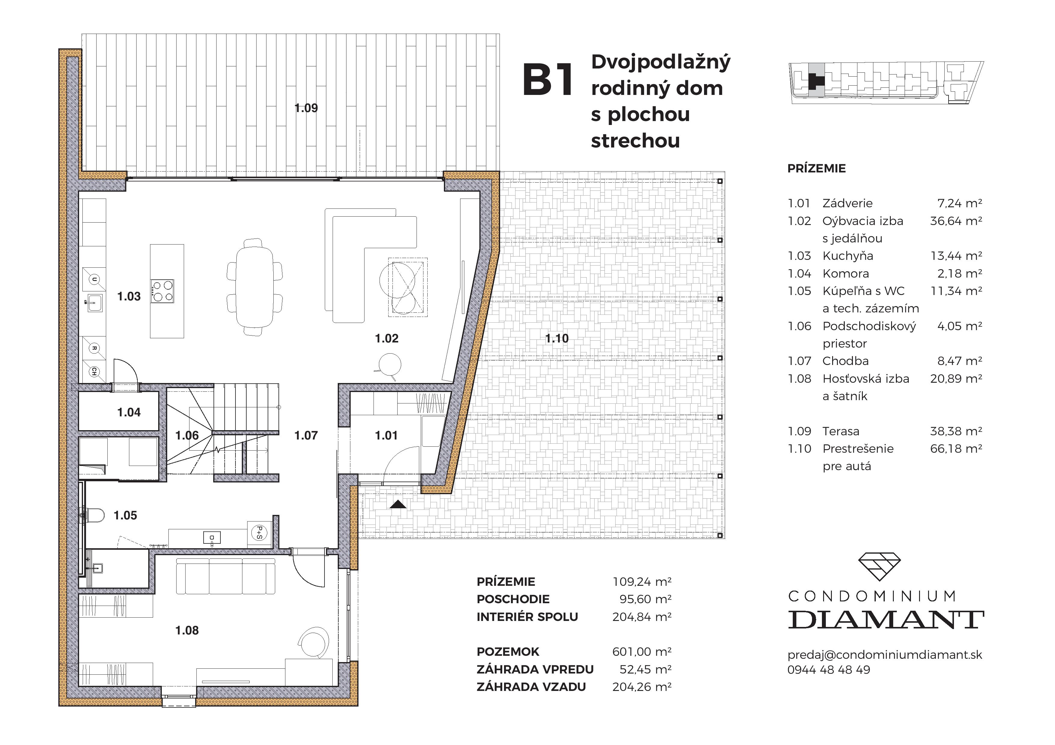 Condominium Diamant - B1 (BELLA 2) - Pôdorys