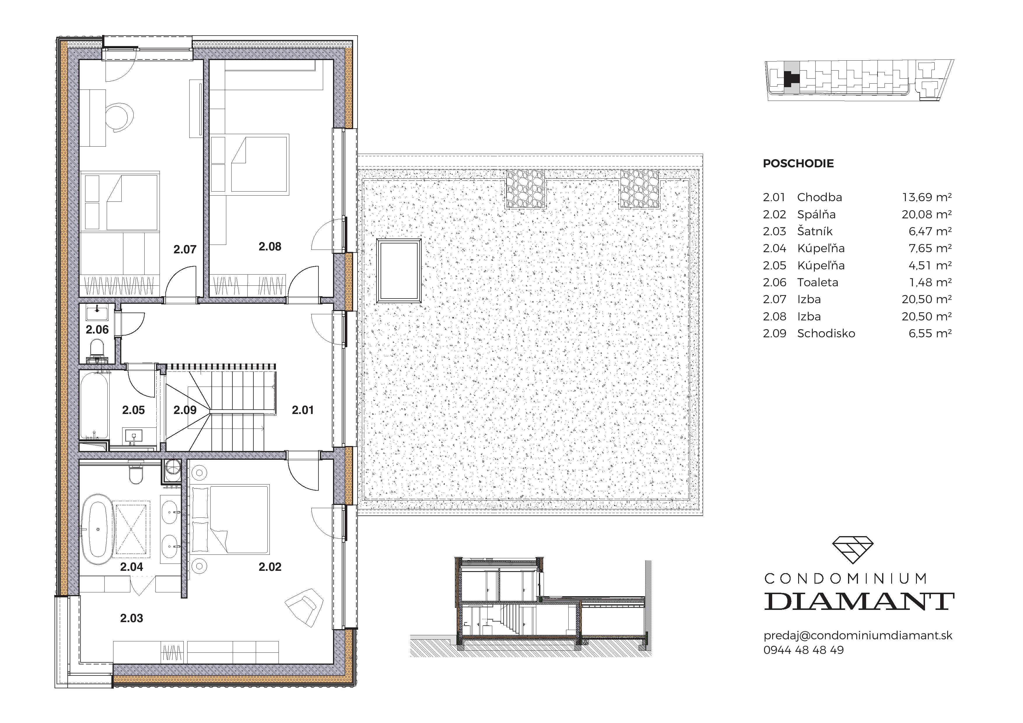 Condominium Diamant - B1 (BELLA 2) - Pôdorys