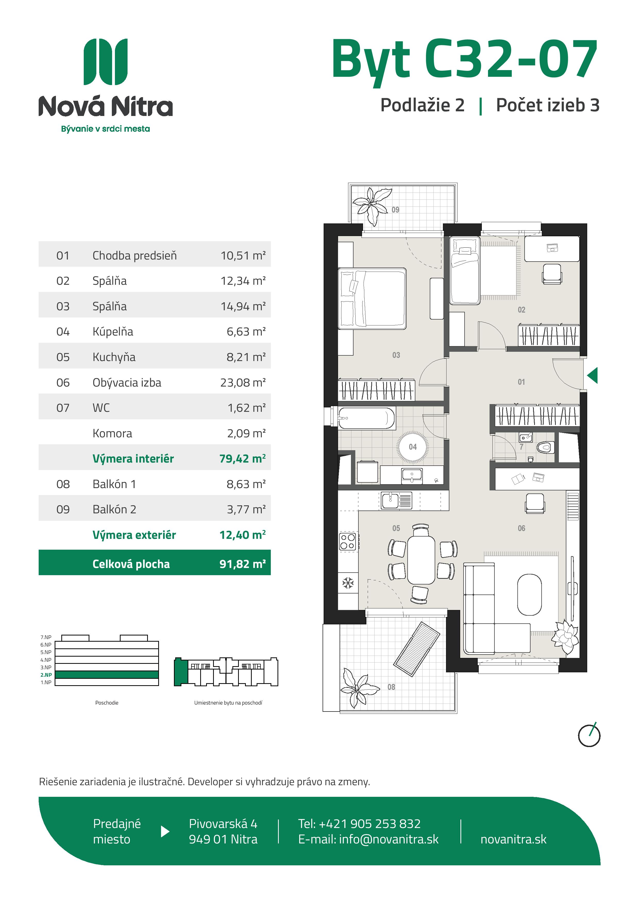 Nová Nitra - C32-07 - Pôdorys
