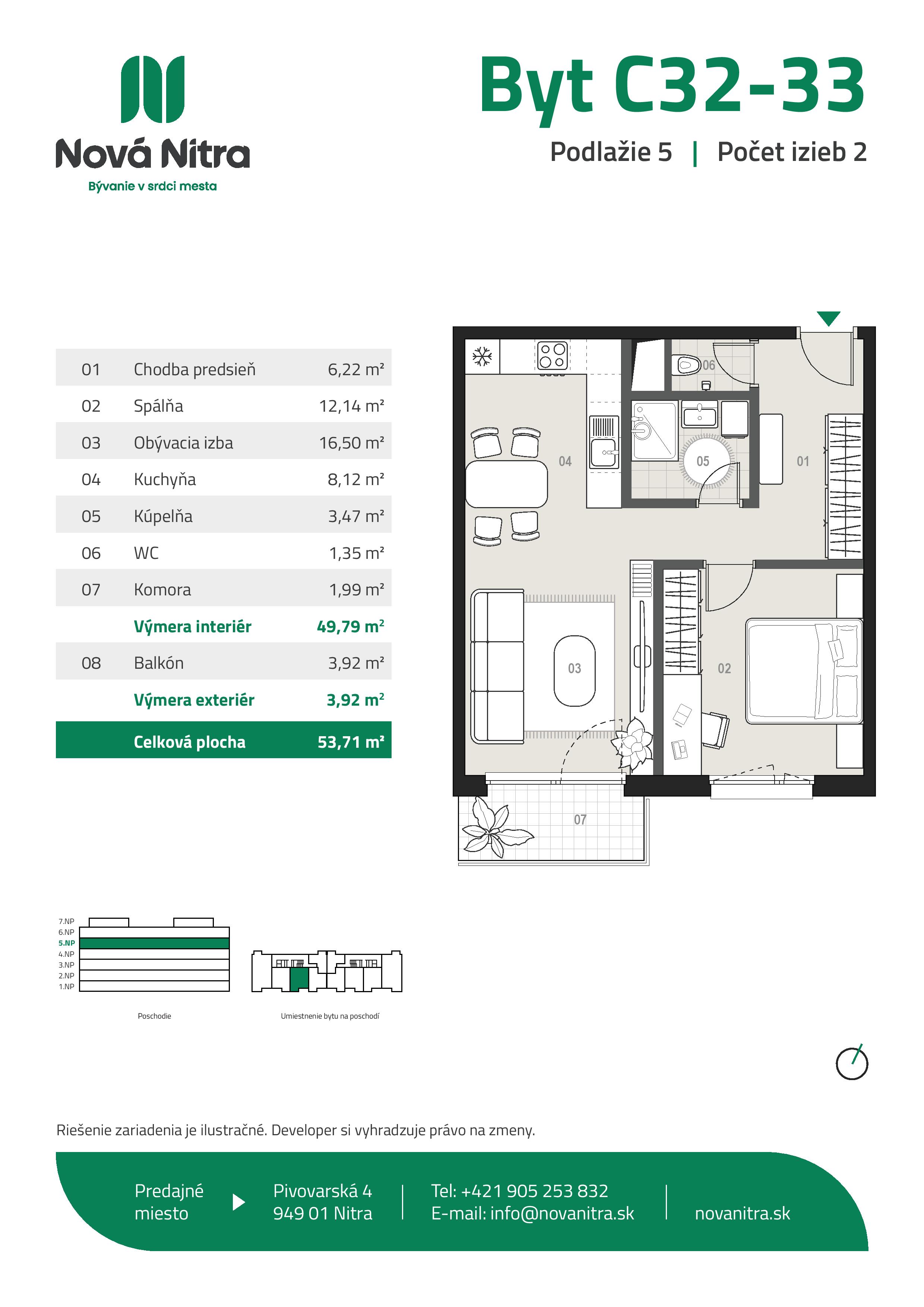 Nová Nitra - C32-33 - Pôdorys